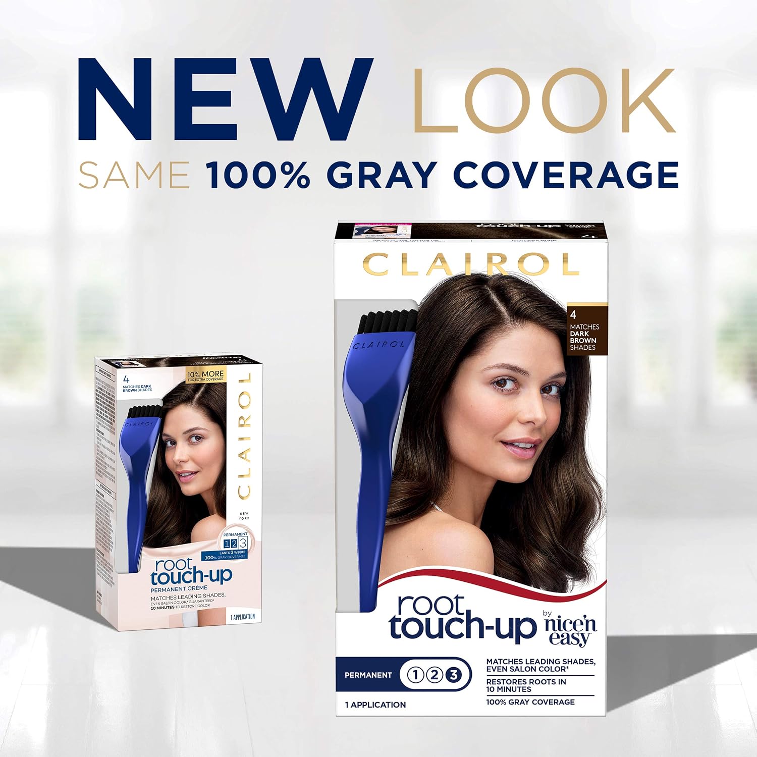 Clairol Root Touch Up Permanent Hair Dye, 6 Light Brown, Pack of 2