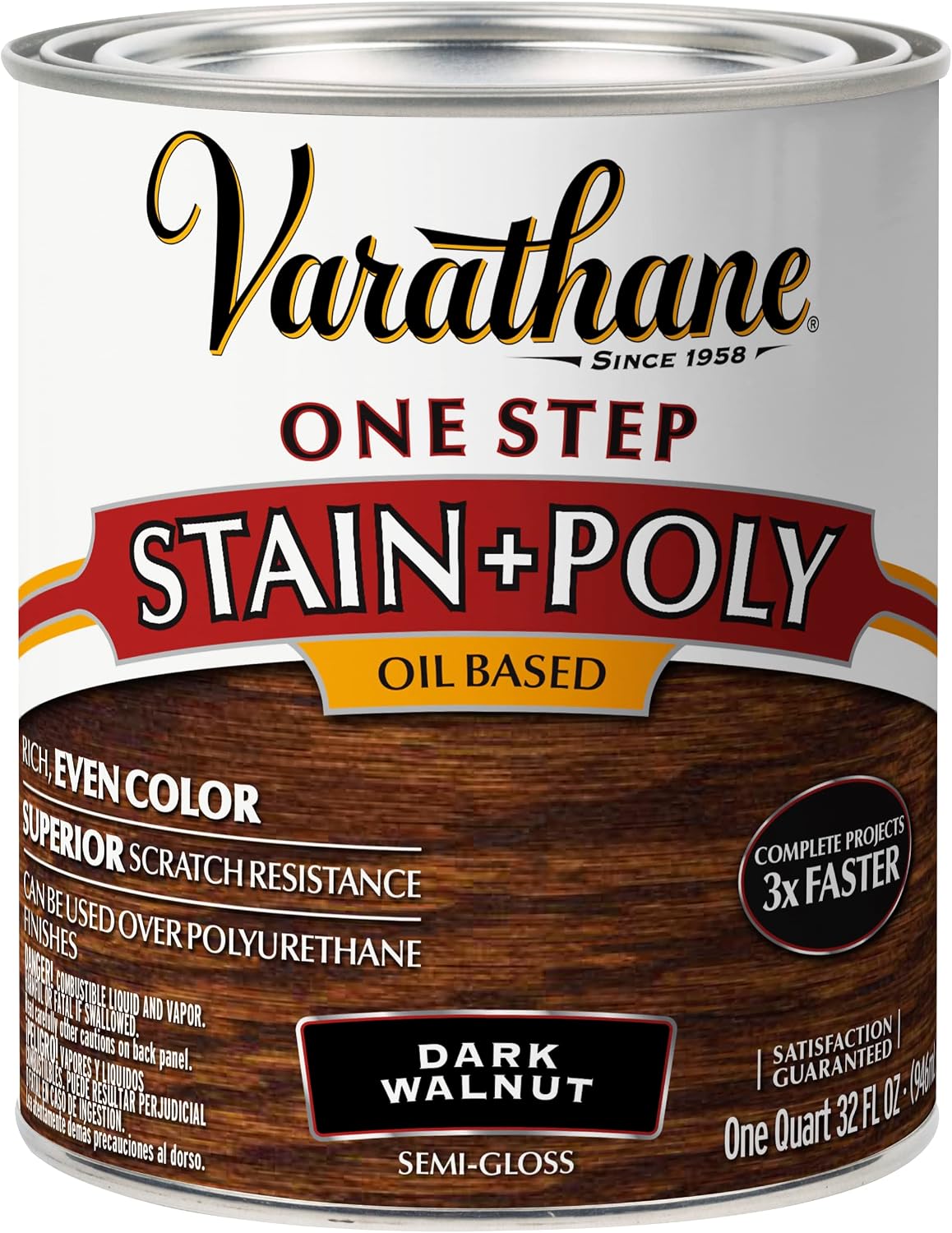 Varathane 243863 Oil-Based One Step Stain + Poly Spray, 12 oz, Golden Pecan