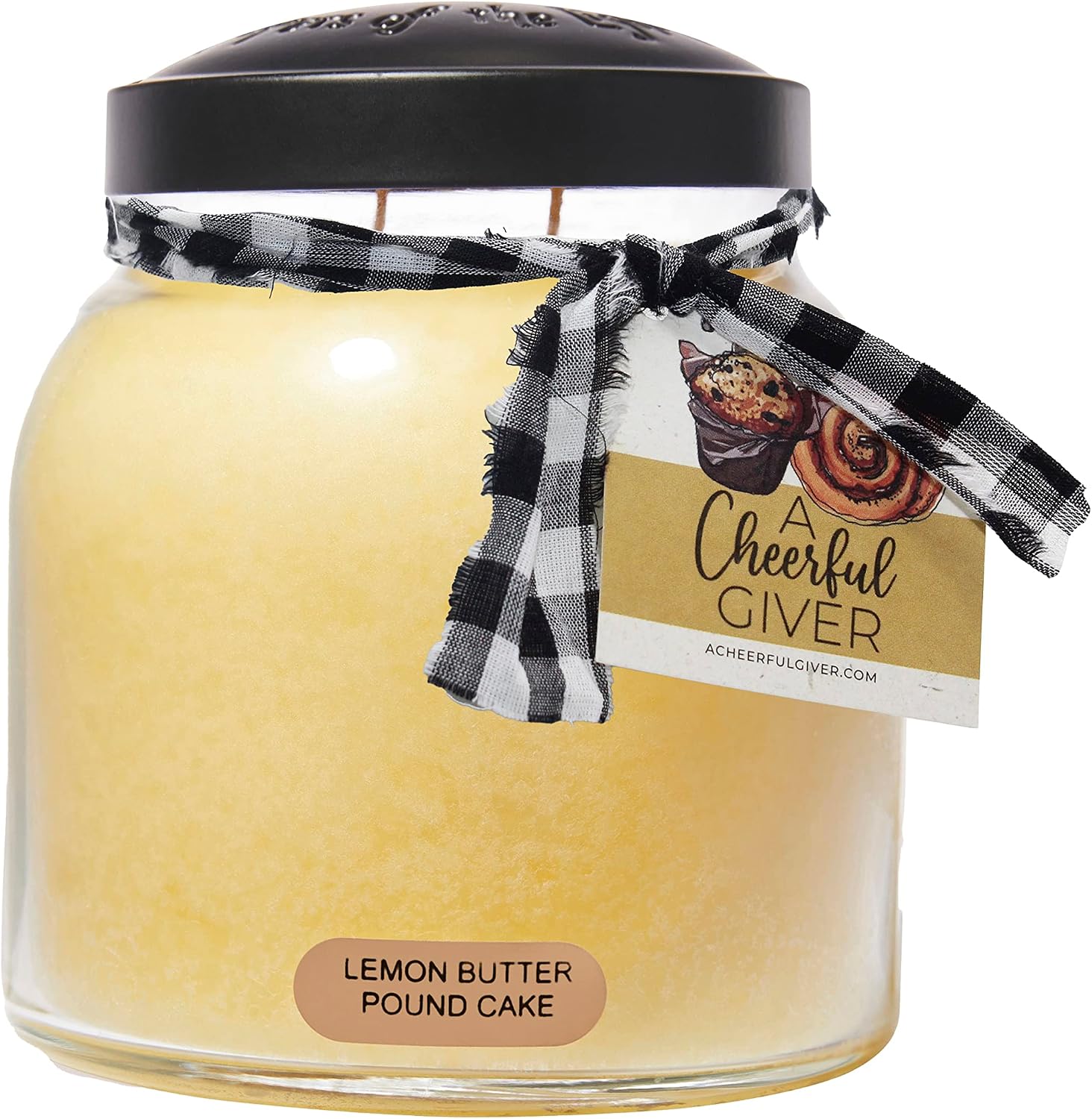 A Cheerful Giver - Juicy Apple - 34oz Papa Scented Candle Jar with Lid - Keepers of the Light - 155 Hours of Burn Time, Gift for Women, Red | Long Lasting Aromatherapy Candle with up to 155 Hours of Burn Time - Gift Ready (34oz)