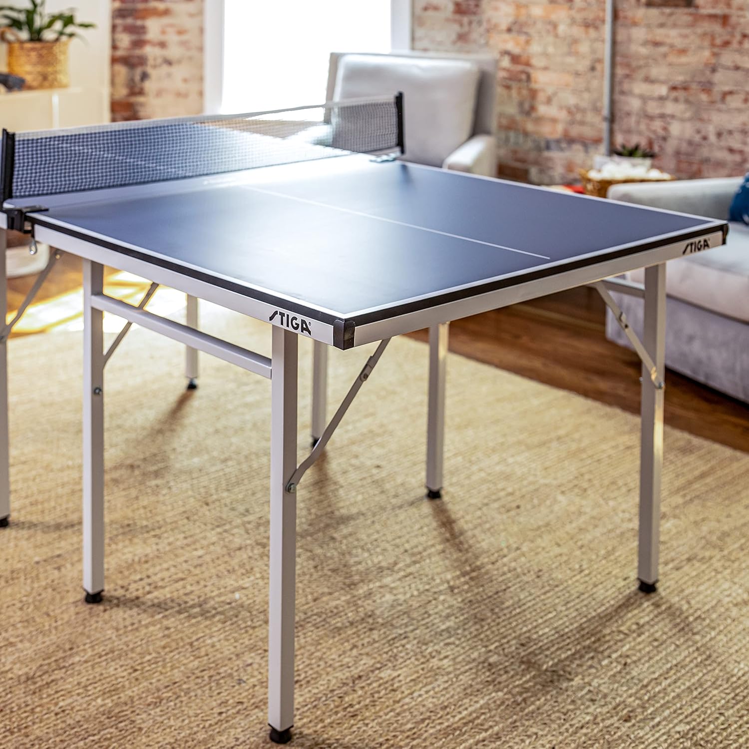 STIGA Space Saver - Compact Ping Pong Table - Separate Table Halves - Regulation Height - No Assembly Required