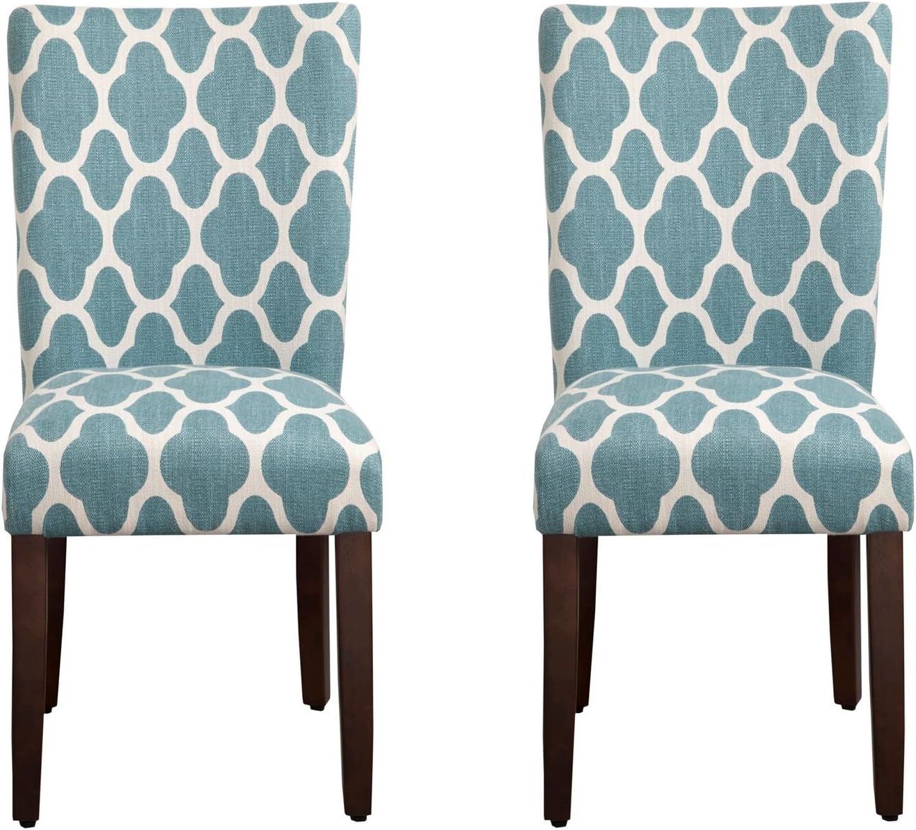 Homepop Home Decor | Classic Upholstered Parsons Dining Chairs | Set of 2 Accent Dining Chairs with Nailhead Trim, Natural Linen