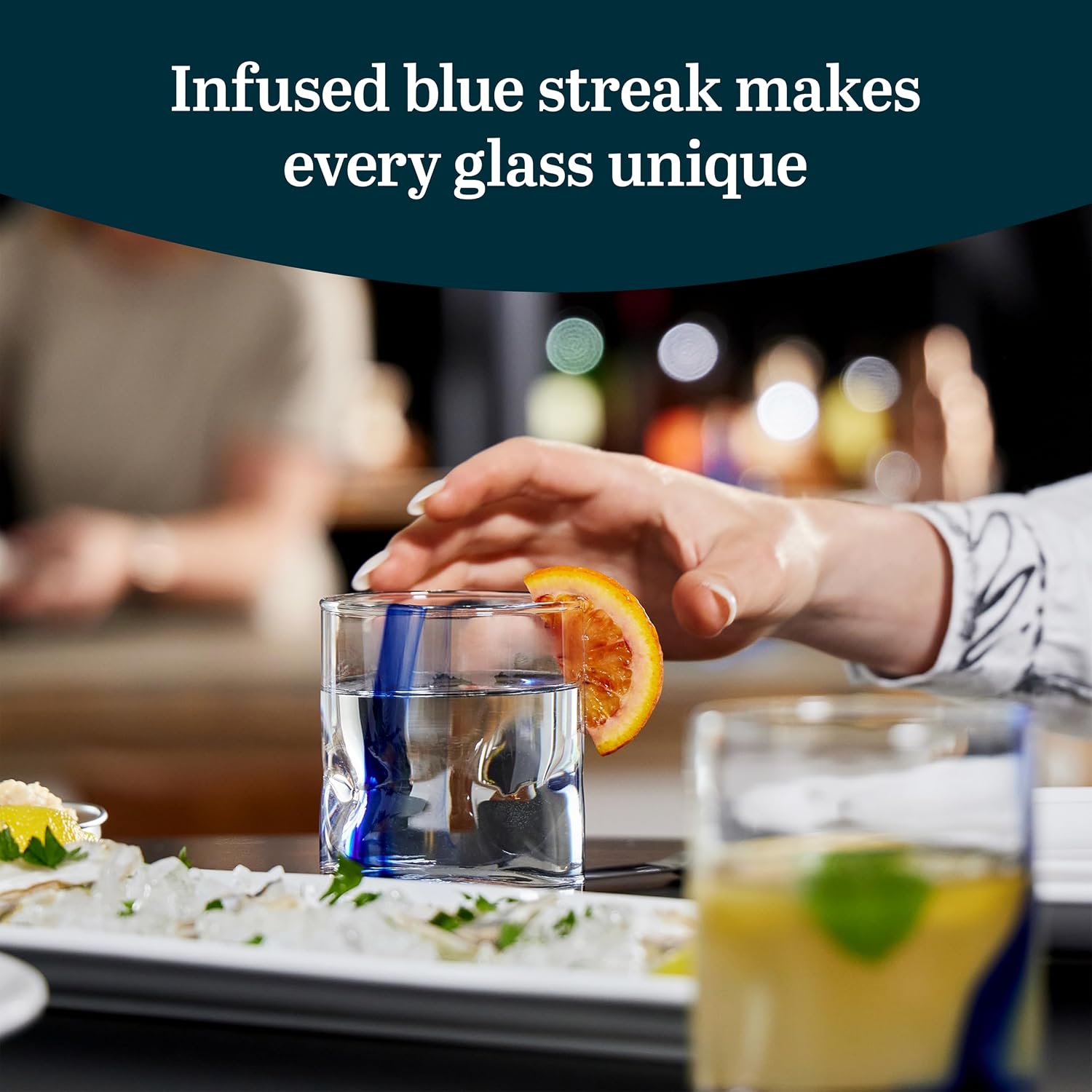 Libbey Blue Ribbon Rock Glasses Set, Artisan-Inspired Four-Dimple Shaped Glass Cups, Dishwasher Safe Whiskey Glasses Set of 8 for Dinners, Parties
