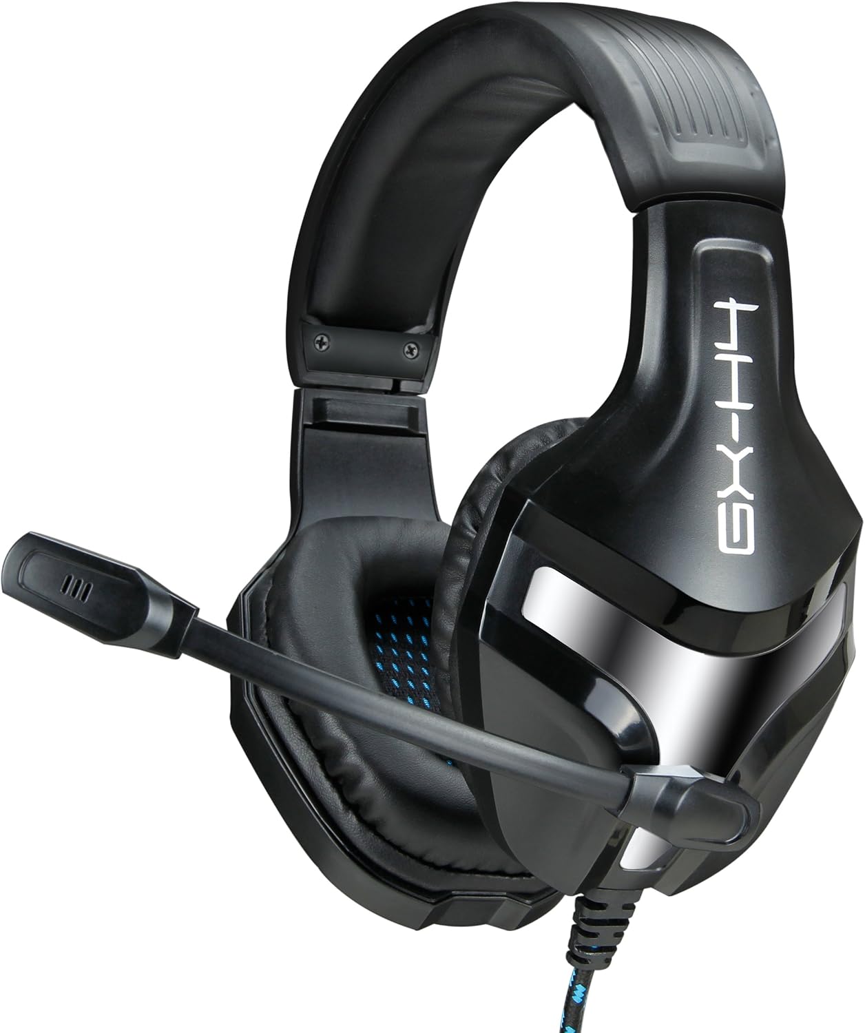 Enhance GX-H4 Computer Gaming Headset with Microphone - Braided Cable, Noise Isolating Headphones