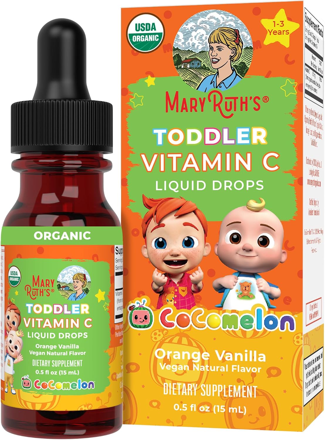 MARYRUTH'S Organic Vitamin C Supplement | Liquid Vitamin C Liquid Drops for Adults & Kids | Immune Support Supplement for Overall Health | Vegan