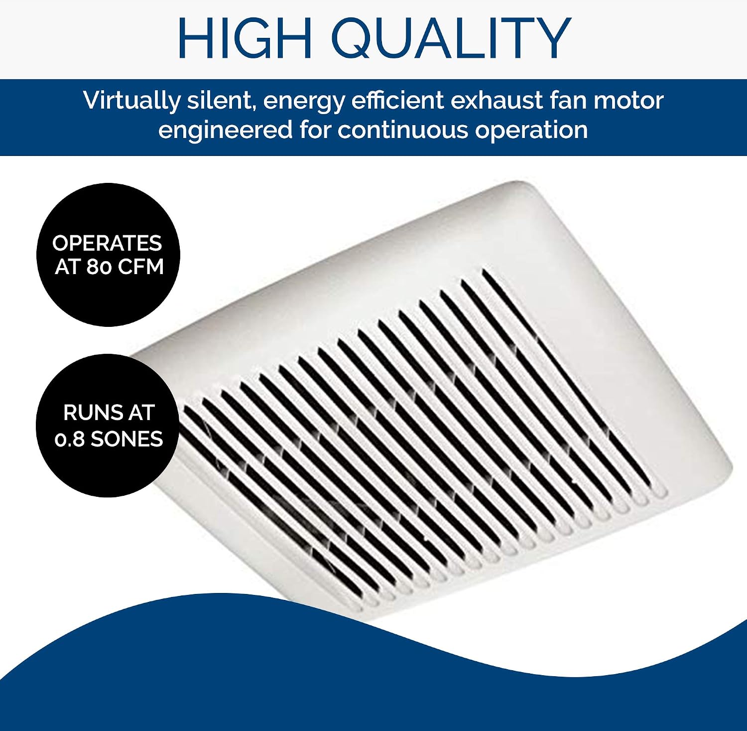 Broan-NuTone Bathroom Exhaust Fan, Easy Install, Powerful 110 CFM, Quiet 1.0 Sones, Energy Star