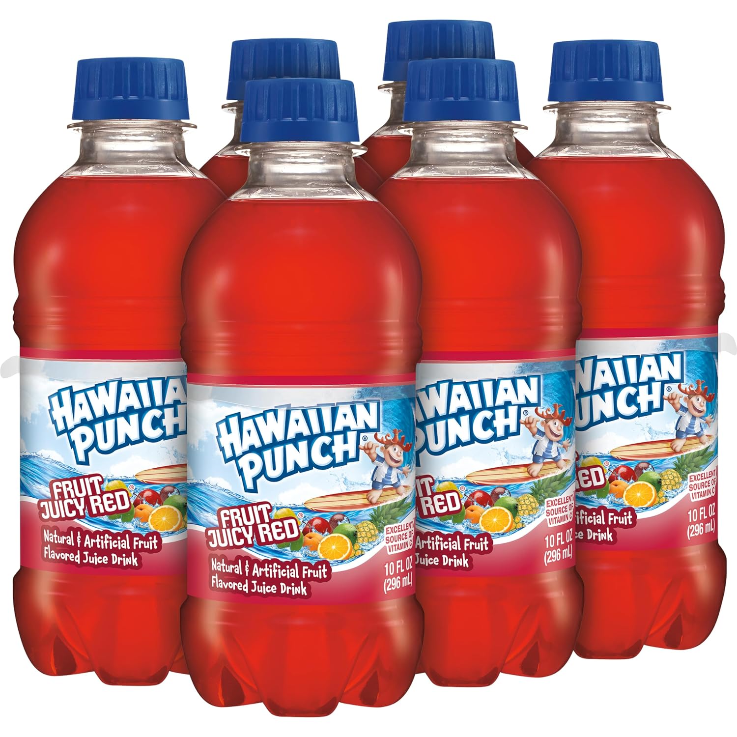 Hawaiian Punch Polar Blast Fruit Juice Drink, 10 Fl Oz Bottles, 24 Count (4 Packs Of 6), Ready-to-drink, On-the-go, Caffeine-free, Carbonation-free, Gluten-free, Excellent Source Of Vitamin C