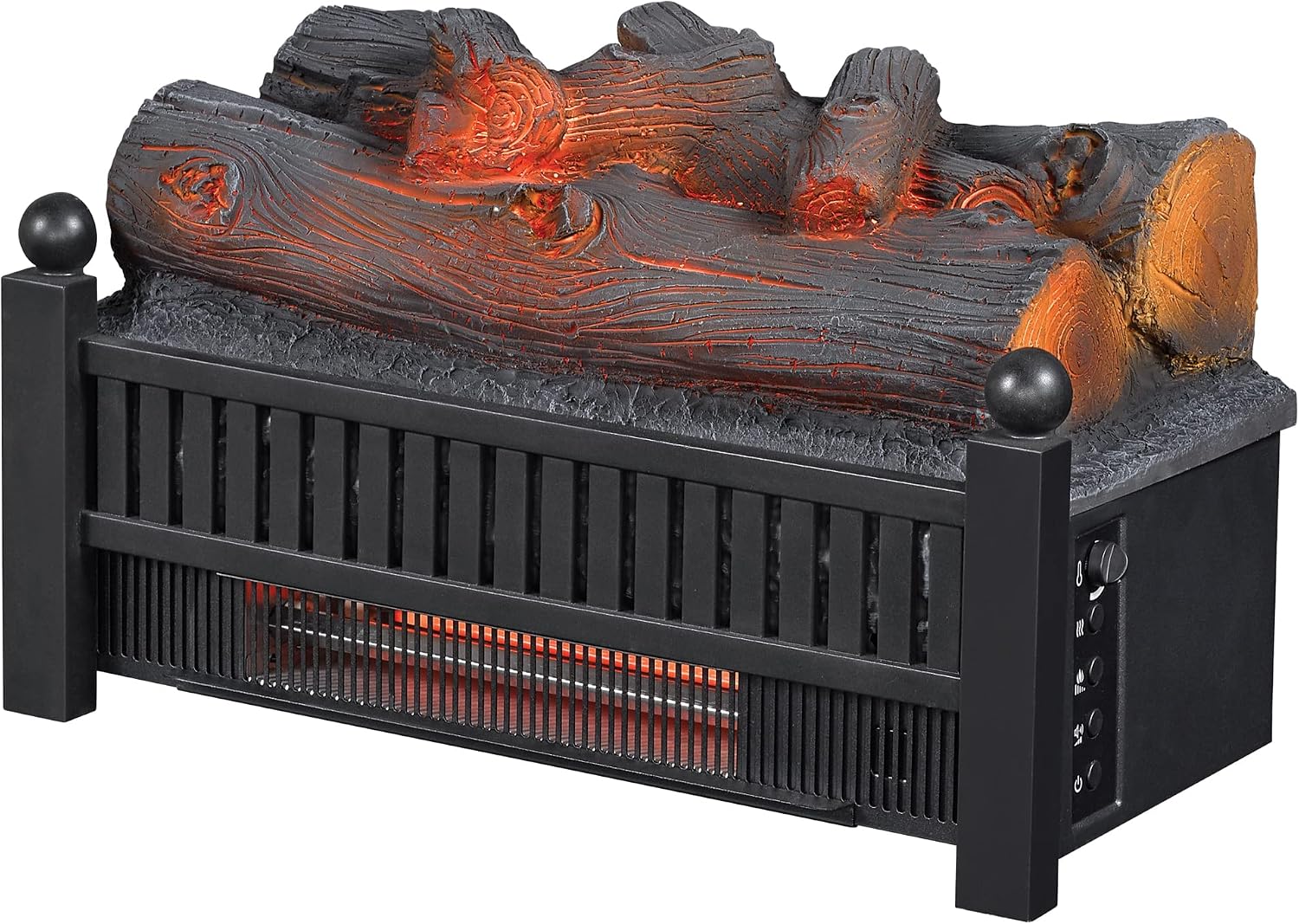 duraflame Electric Log Set 400 Sq Ft Heater, Faux Logs Insert with Lifelike Flames for Existing Fireplaces, Remote Control Included