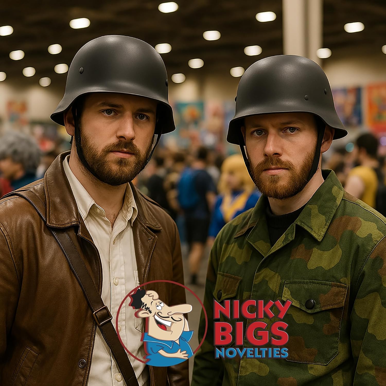 Nicky Bigs Novelties Black German WW2 Helmet, Military Costume Accessory