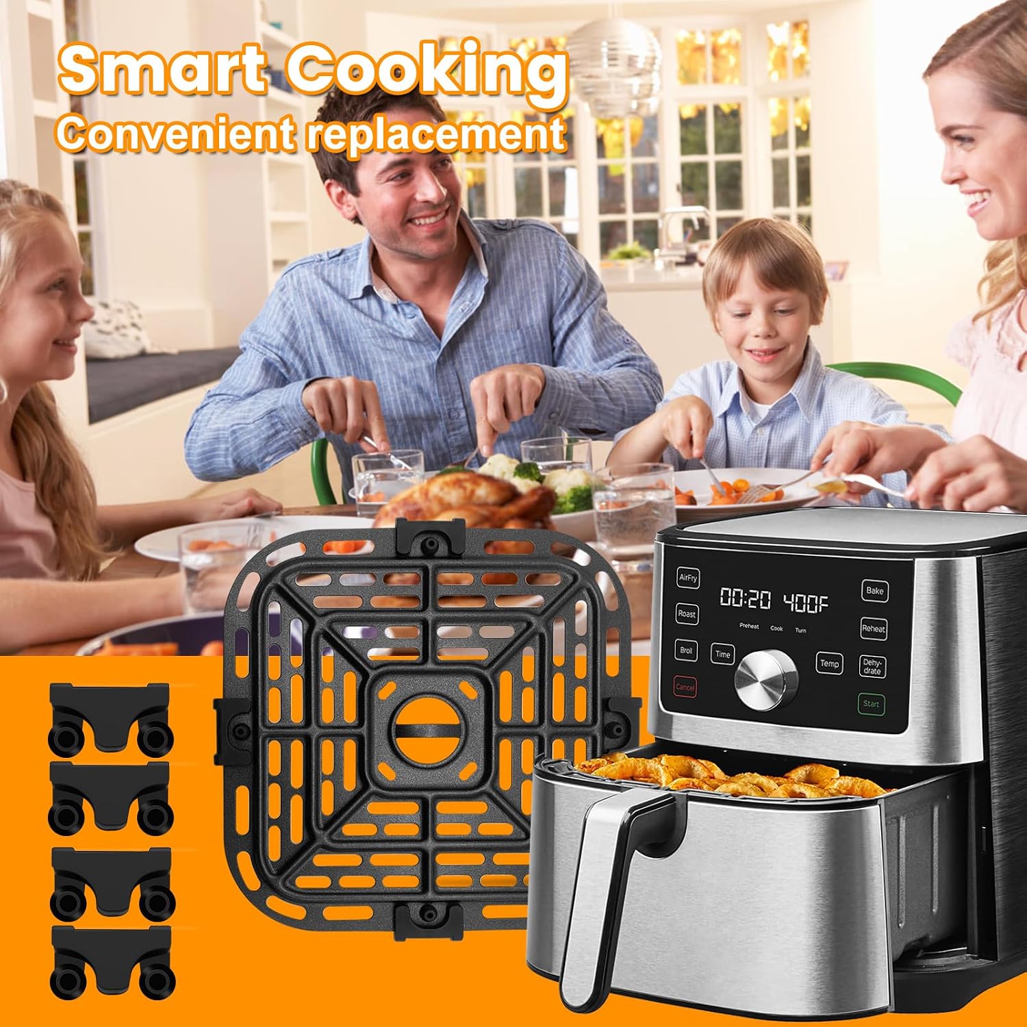 GXF Air Fryer Grill Pan for Instant Pot Vortex Plus 6 in 1 5.7QT 6 QT Gourmia GAF735 6 QT Air Fryer