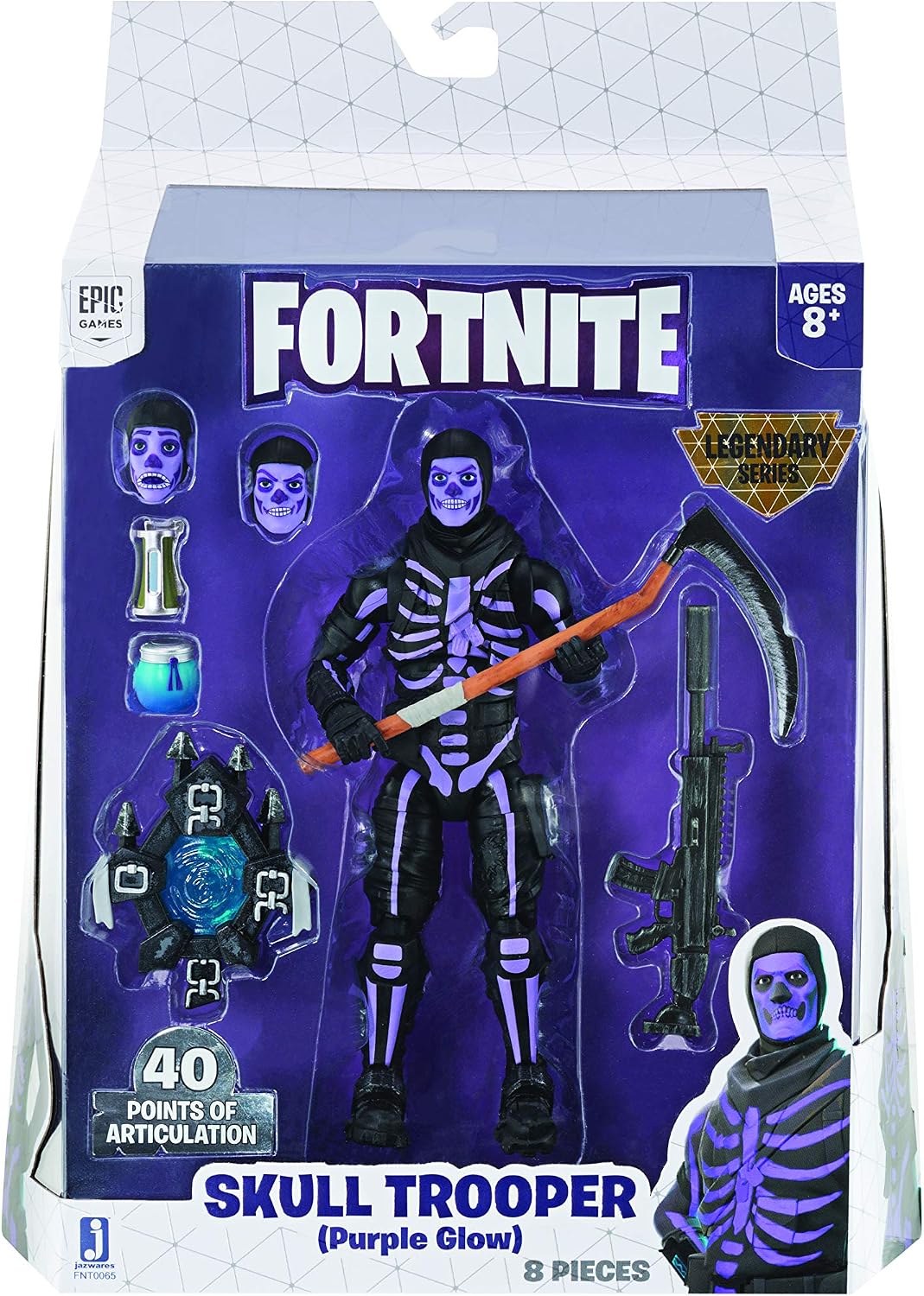 Fortnite Legendary Series 6in Figure Pack, Skull Trooper (Purple Glow)