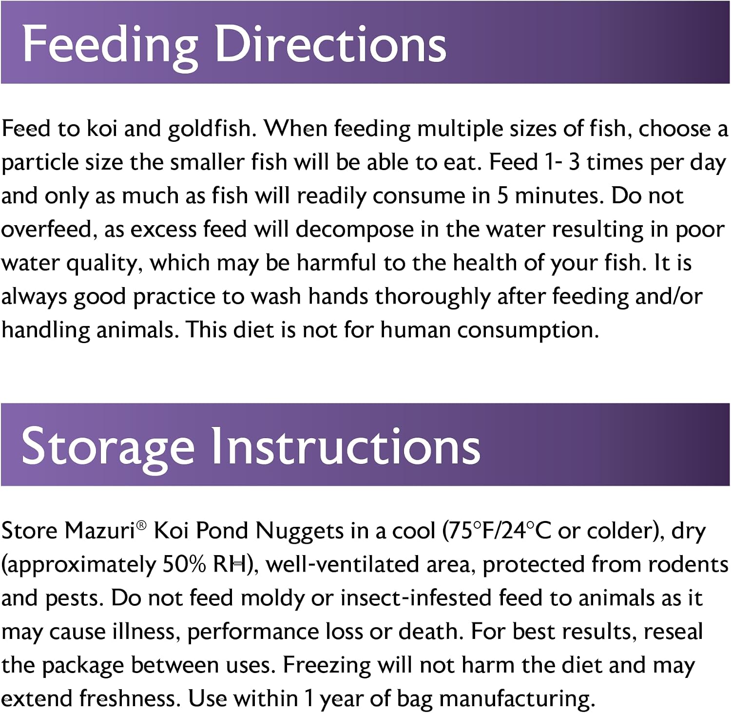 Mazuri Koi Floating Pond Nuggets, Floating Koi Fish Food for Ponds, 20 lbs