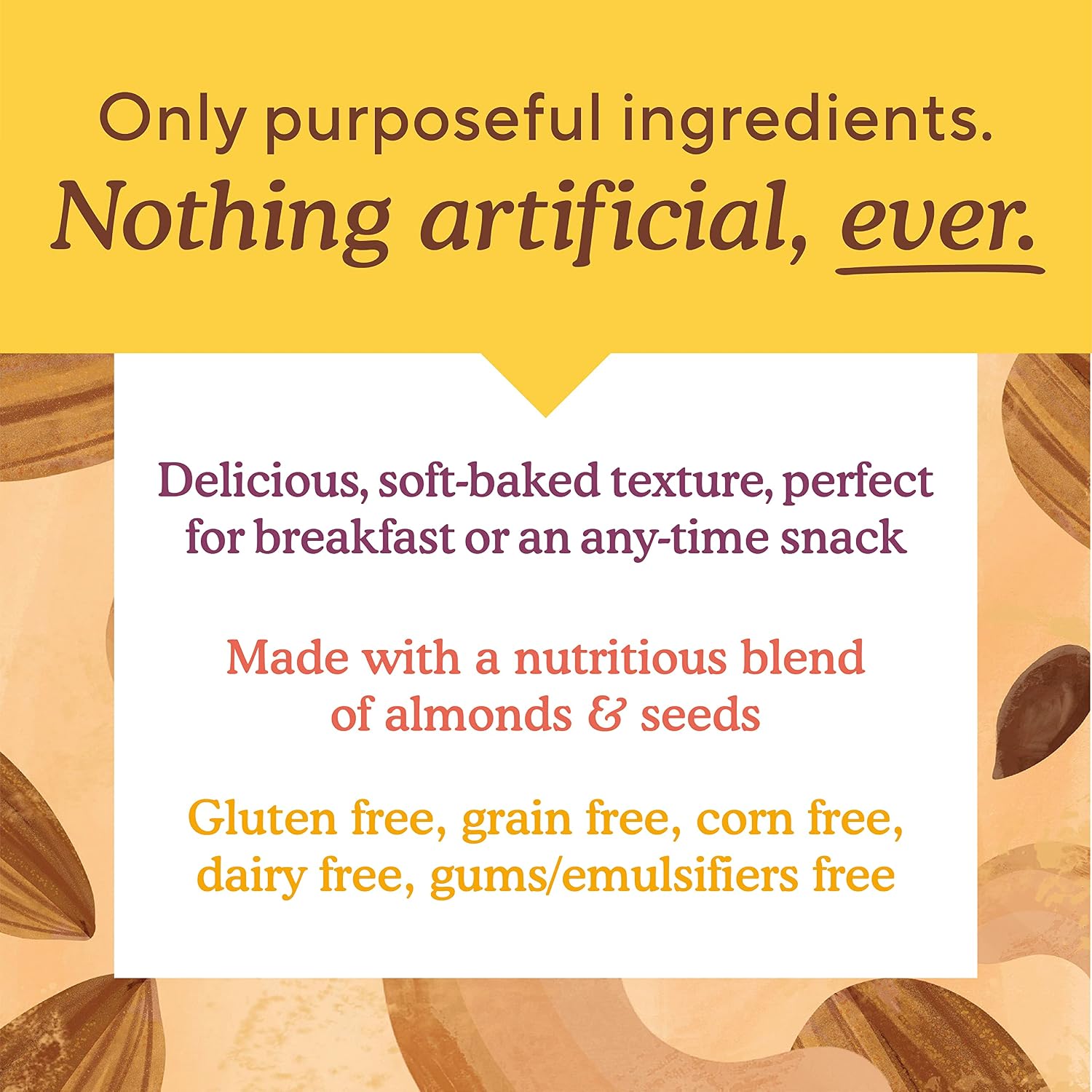 Simple Mills Soft Baked Dark Chocolate Almond Flour Bars, 5 ct, 1.19 oz each