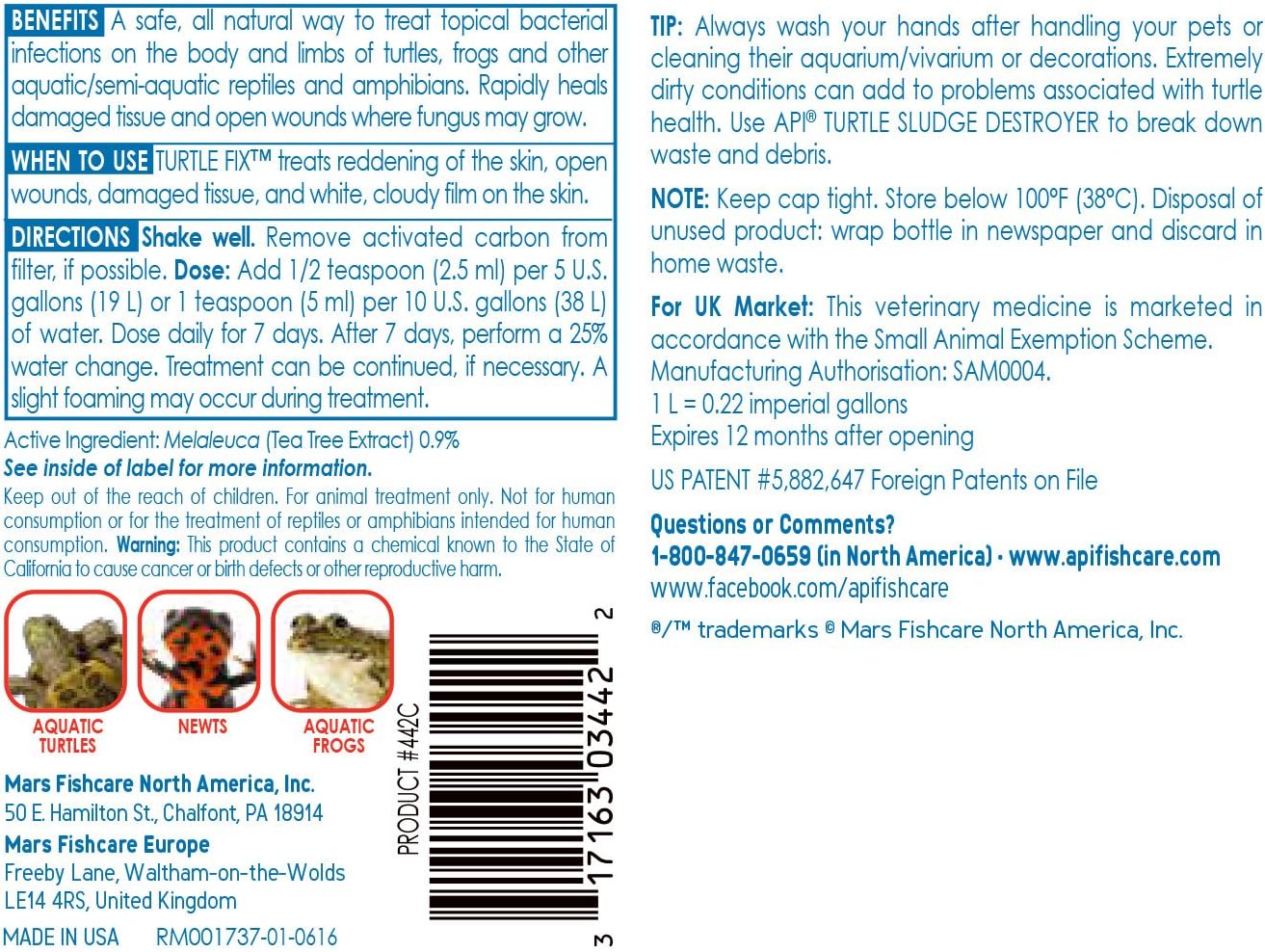 API TURTLE FIX Turtle Remedy 8-Ounce Bottle