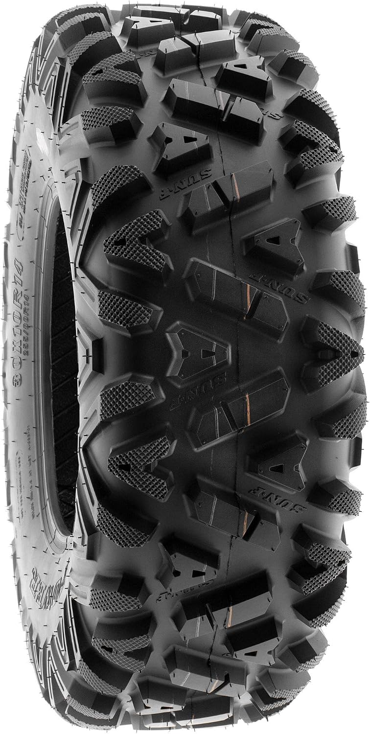 SunF ATV Tires 25x10-12 UTV Tire 25x10x12 All Terrain Off-Road Mud Tires, 6 Ply Tubeless