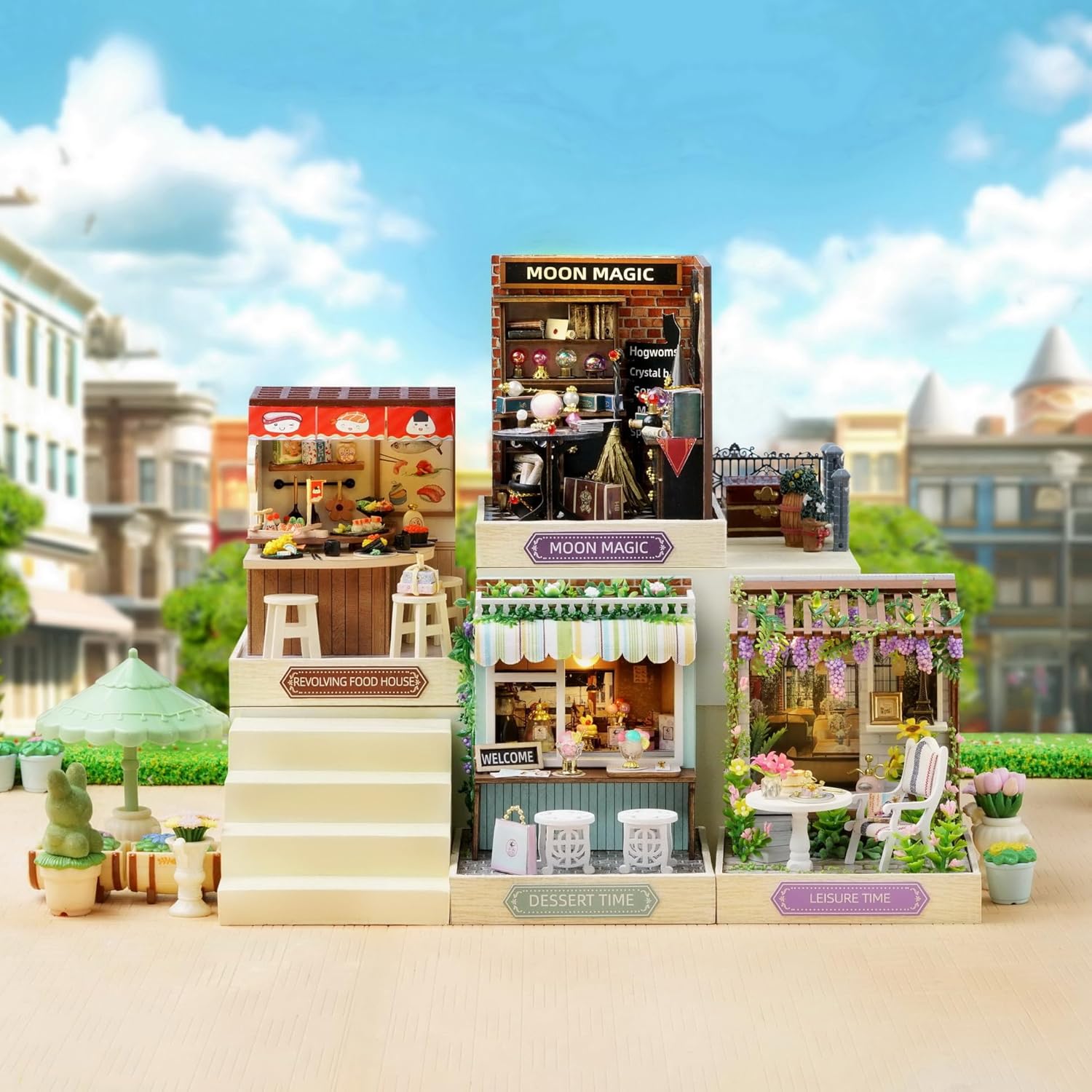 CUTEROOM DIY Doll Room Miniature Furniture Wooden House Kit-Study Room