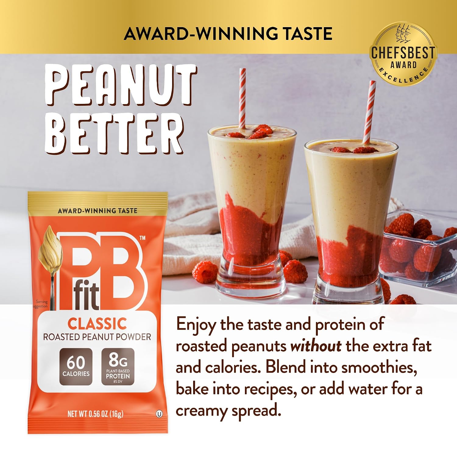 PBfit Simply Peanut Powder 24 Oz, 9g Protein, One Ingredient