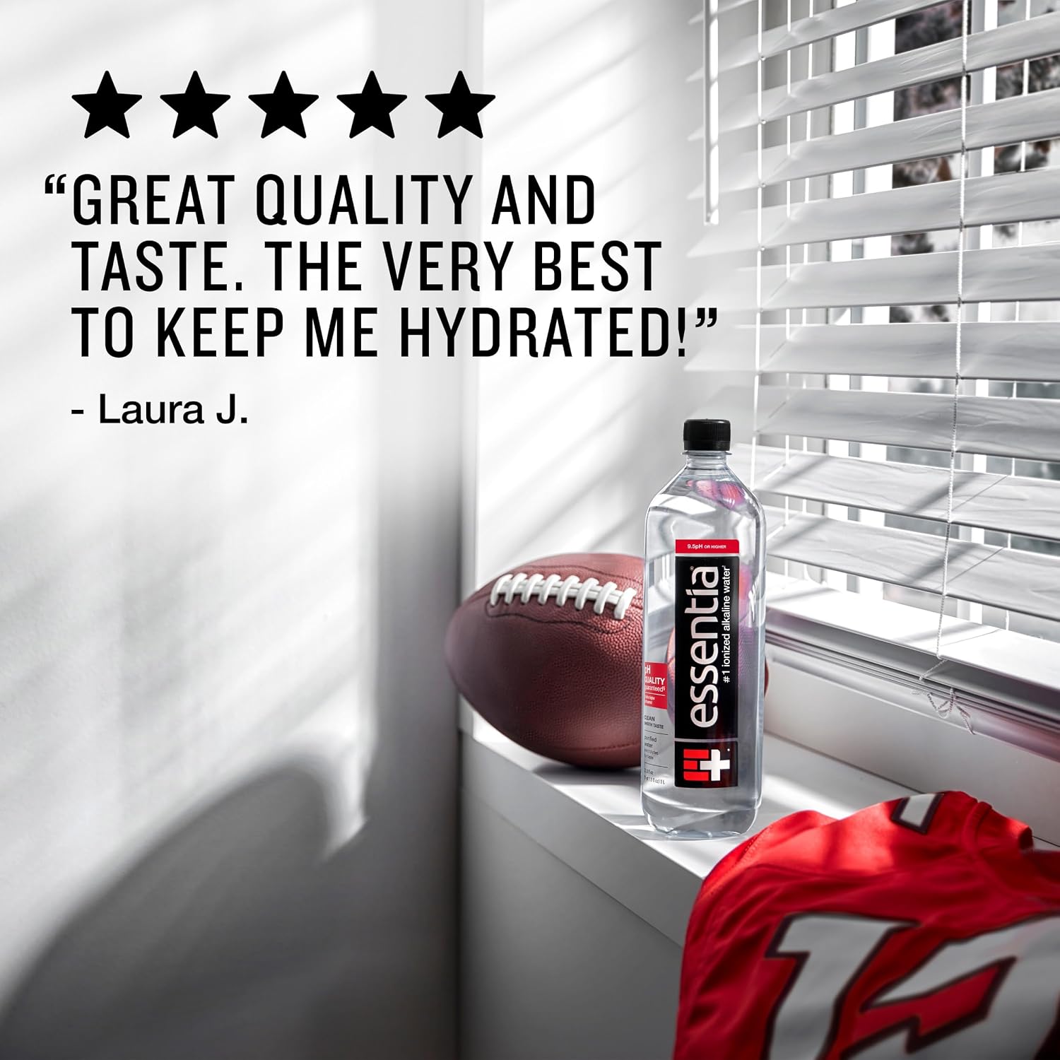 Essentia Water LLC, Ionized Alkaline Bottled Water; 99.9% Pure, Infused with Electrolytes, 9.5 pH or Higher a Clean, Smooth Taste, 20 Fl Oz (Pack of 24)