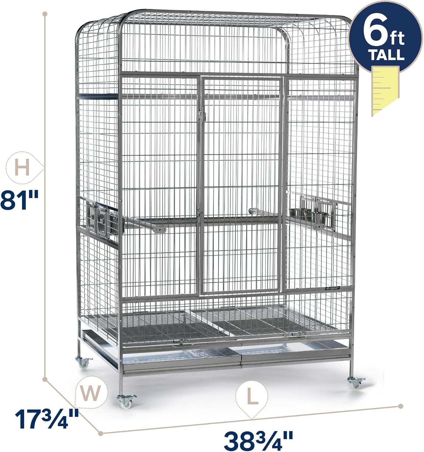Prevue Pet Products Imperial Extra Large Stainless Steel Bird Cage