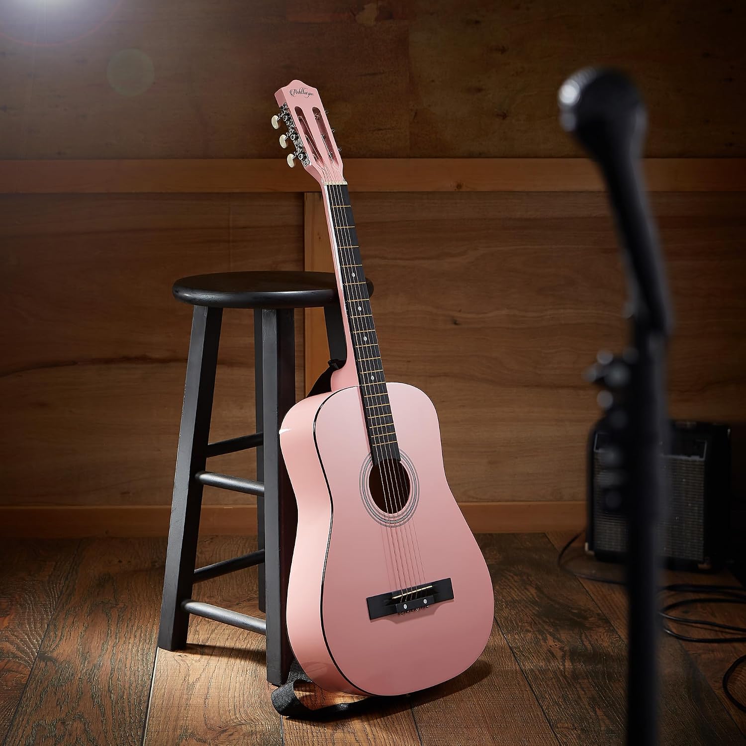 Ashthorpe 38-inch Beginner Acoustic Guitar (Red), Starter Kit with Gig Bag, Extra Strings, Strap, Picks, and Lessons