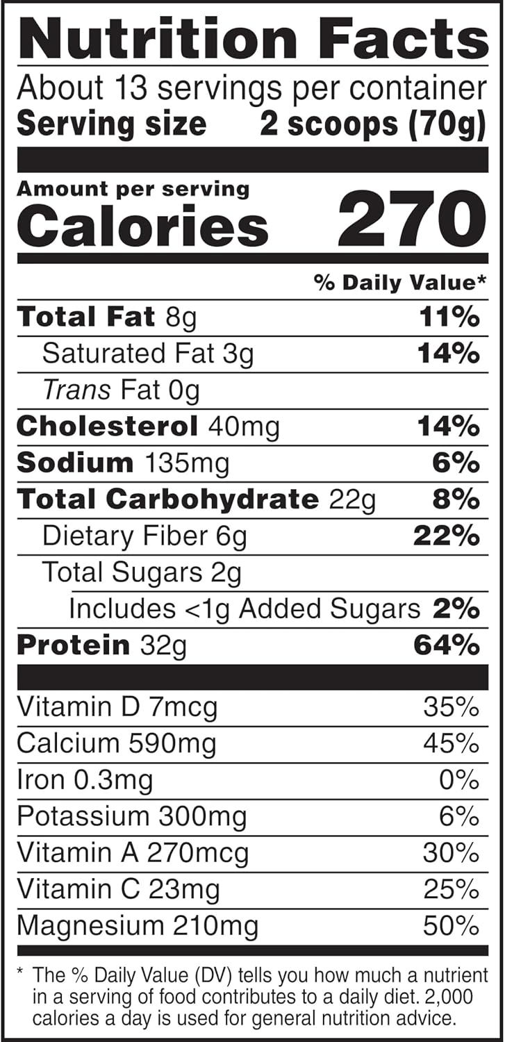 Muscle Milk Genuine Protein Powder, Chocolate, 4.94 Pound, 32 Servings, 32g Protein, 2g Sugar, Calcium, Vitamins A, C & D, NSF Certified for Sport, Energizing Snack, Packaging May Vary