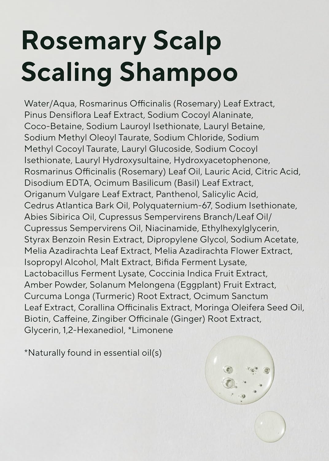 AROMATICA Rosemary Scalp Scaling Shampoo for Hair Growth | Korean Hair Care for Thinning Hair & Hair Loss, Natural Essential Oil, Vegan, Sulfate Silicone Paraben Free (13.53 oz)