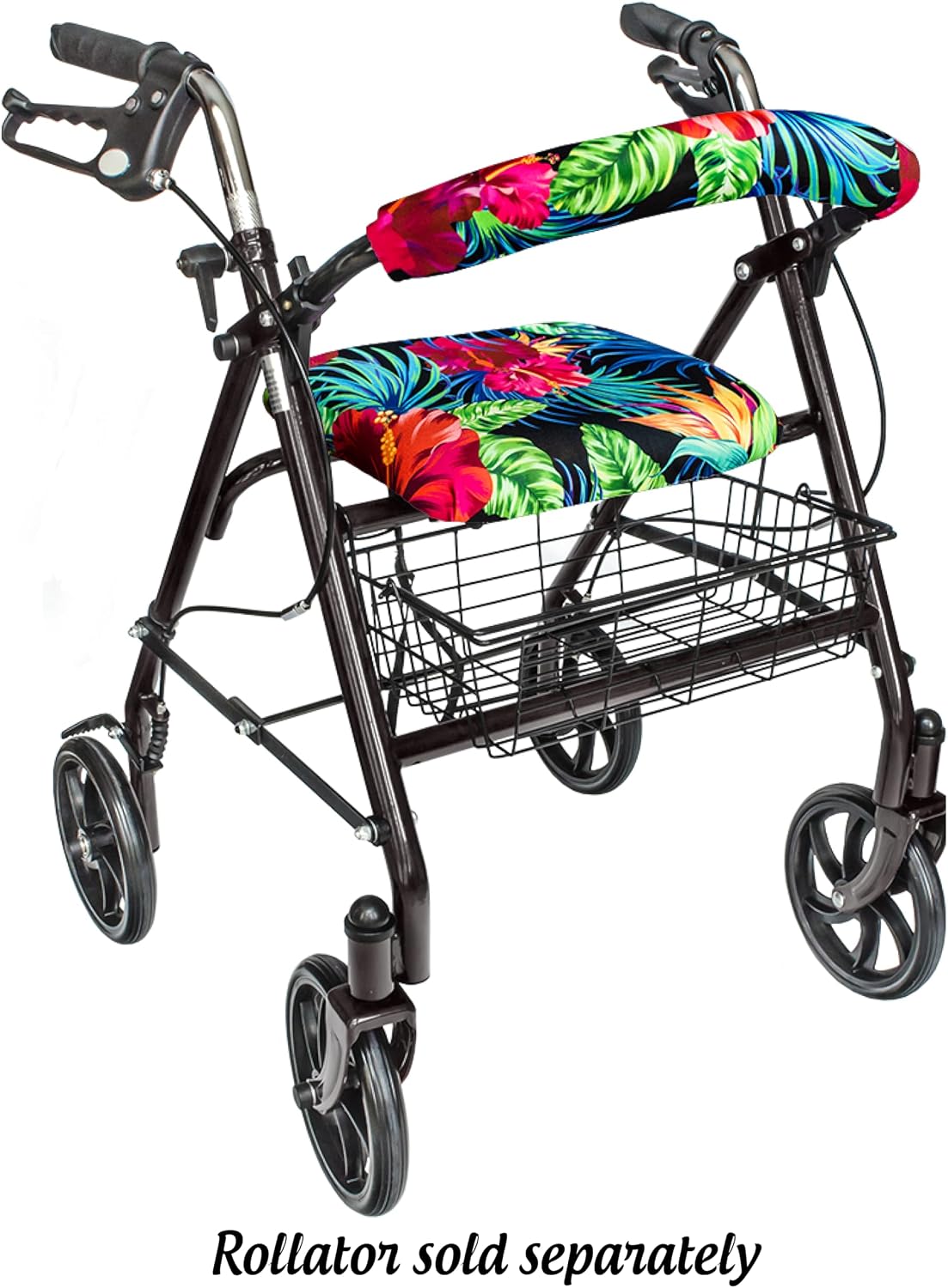 Top Glides Playful Purple Universal Rollator Walker Seat and Backrest Covers (Purple)