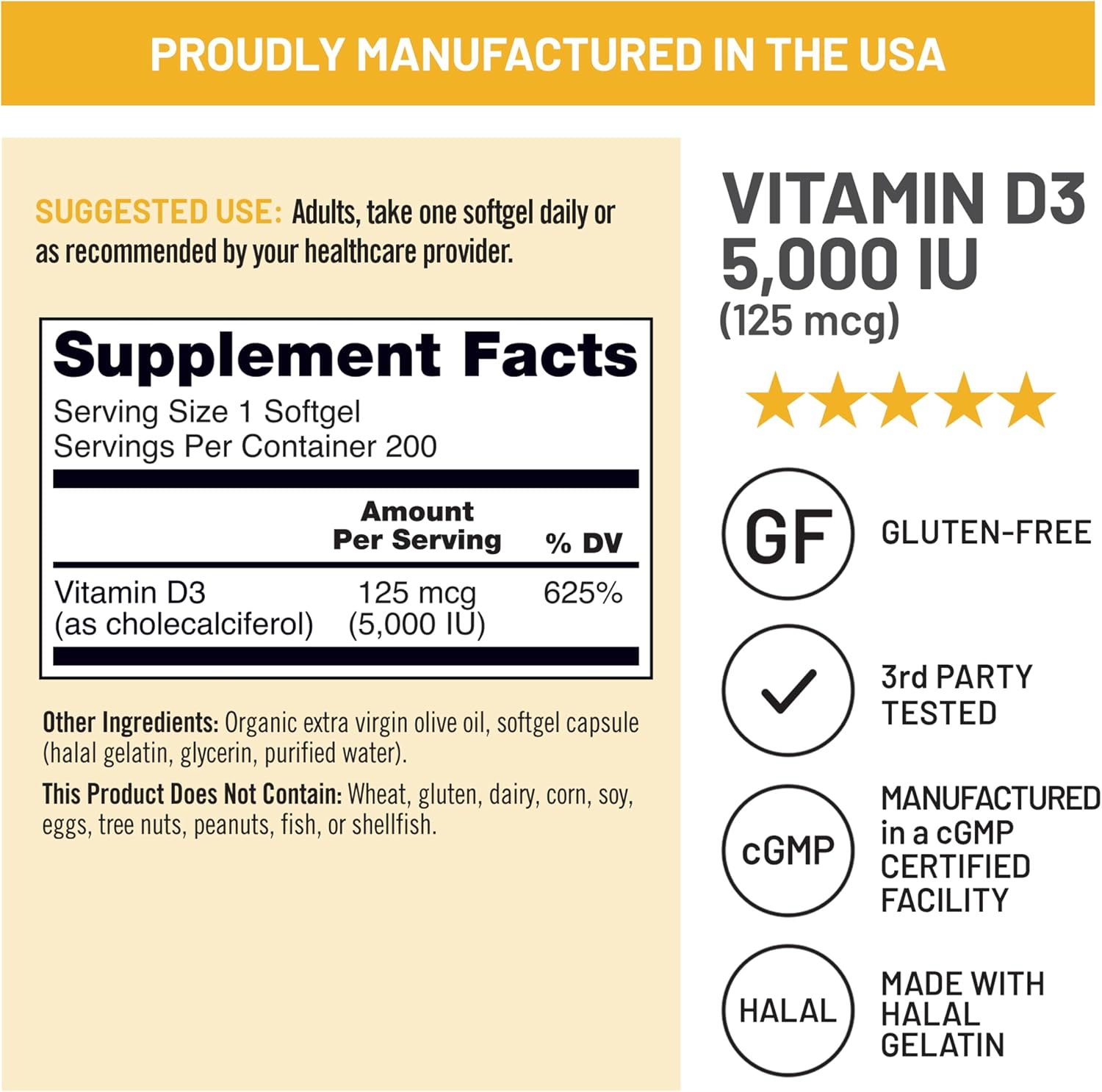 NatureWise Vitamin D3 5000IU Supplement, Immune Support, 360 Mini Softgels