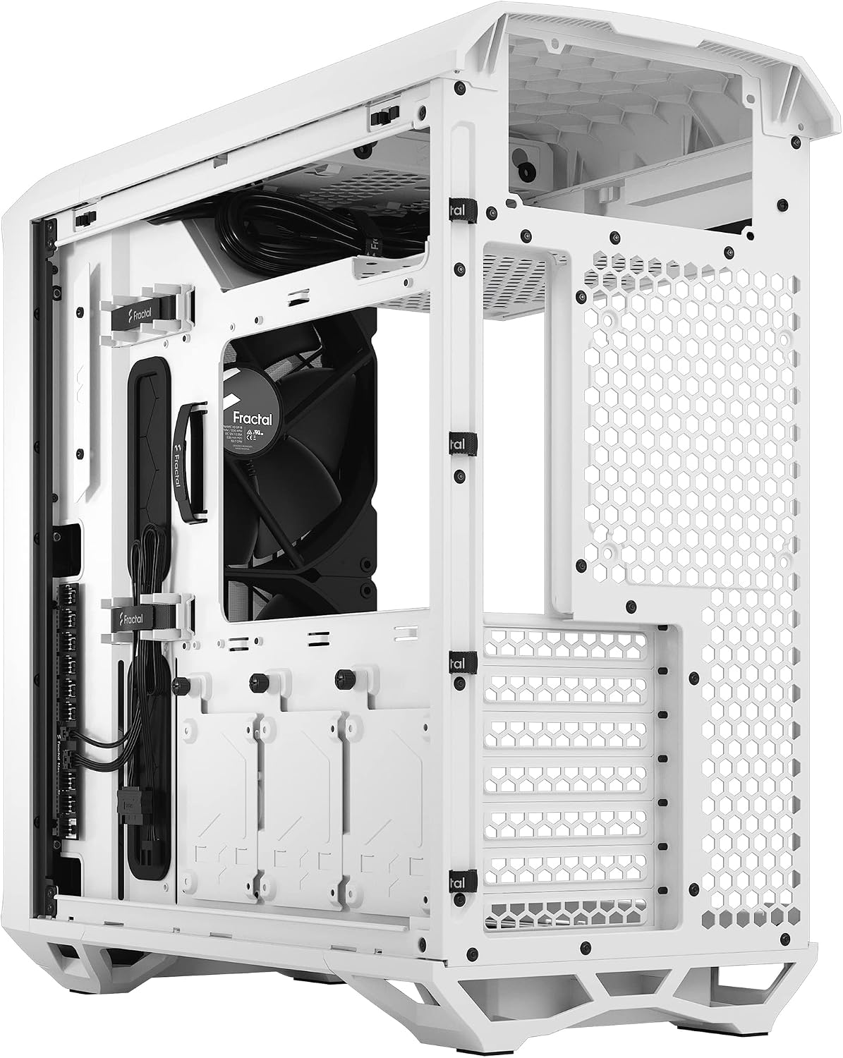 Fractal Design Torrent Compact RGB Black - Light Tint Tempered Glass Side Panels - Open Grille for Maximum air Intake - Two 180mm RGB PWM Fans