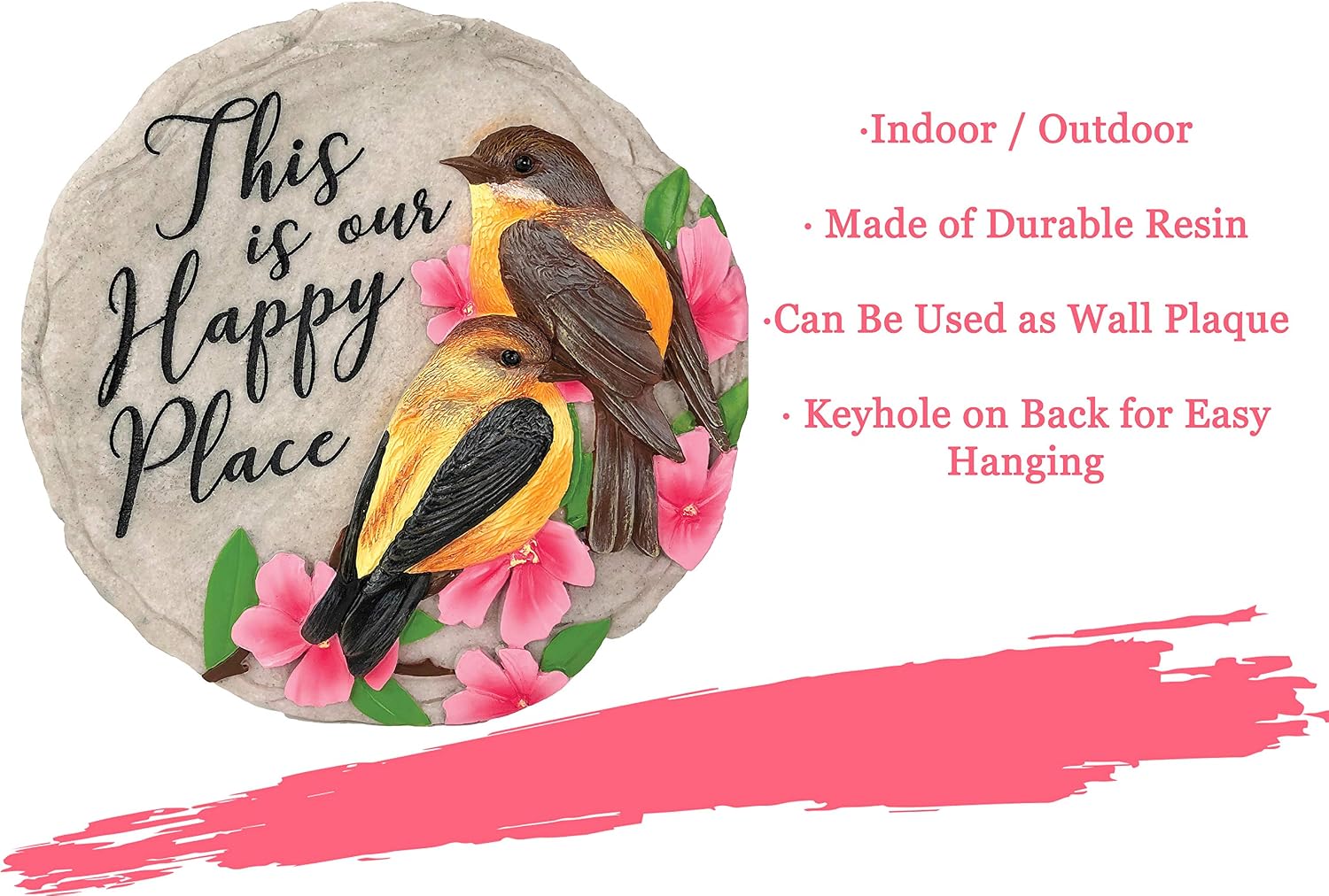 Spoontiques - Garden Décor - Nut House Stepping Stone - Decorative Stone for Garden
