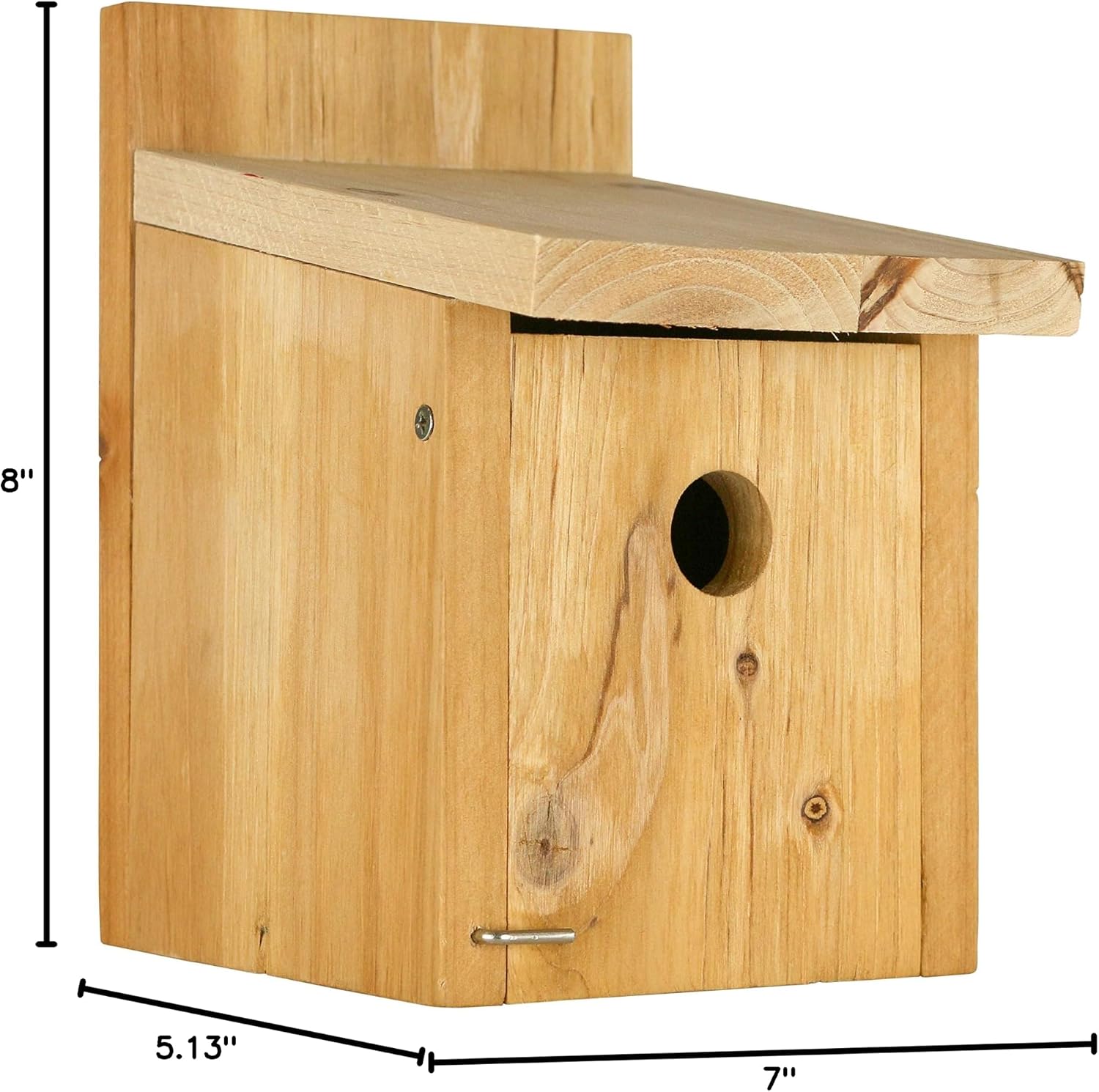 Nature's Way Cedar Box Wren House with Clean-Out Door, Wild Bird House and Outdoor Décor, Brown