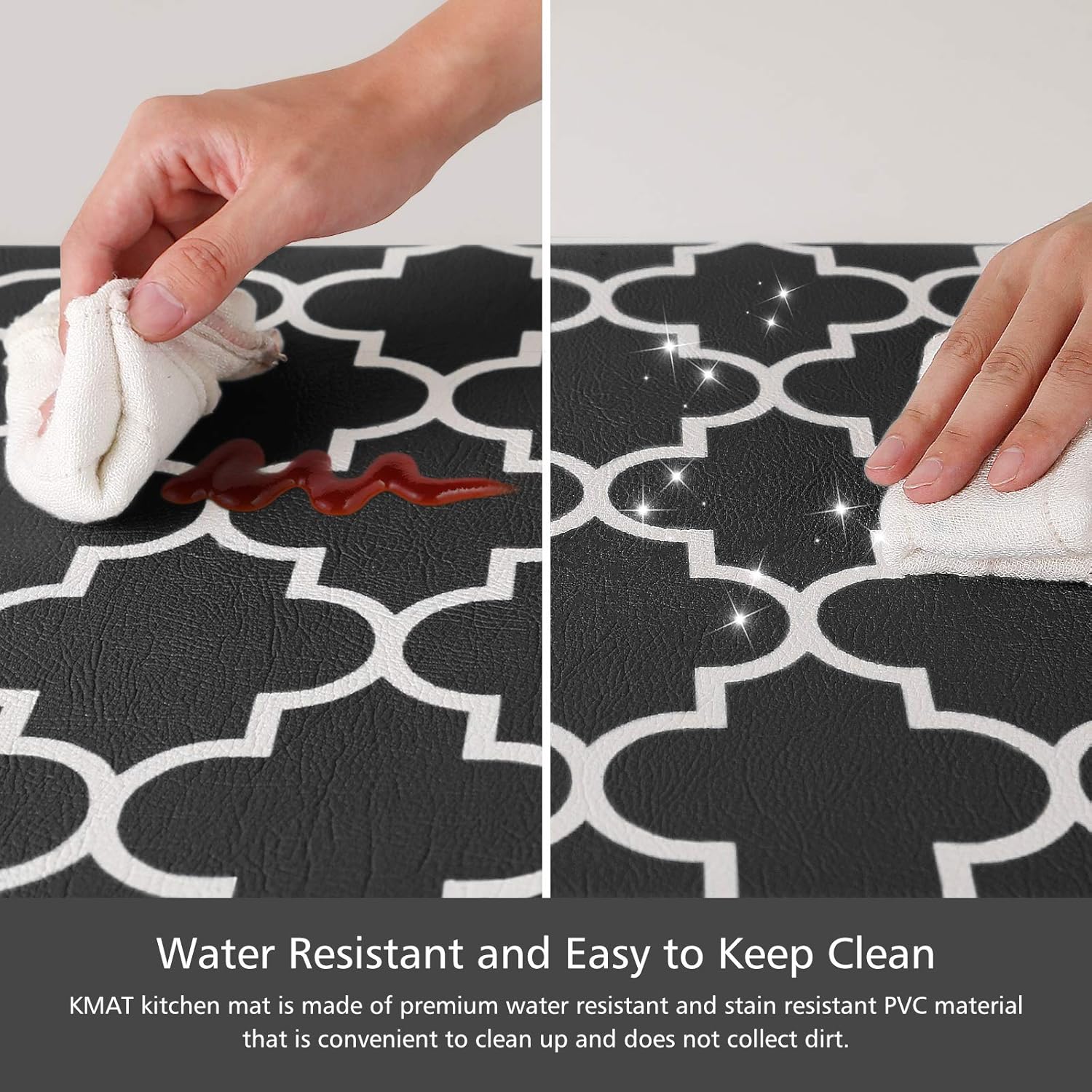 KMAT Kitchen Mat Set of 2,Cushioned Anti-Fatigue Kitchen Mats for Floor