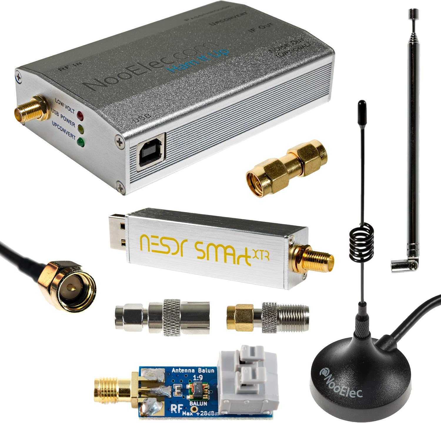 Nooelec NESDR SMArt XTR HF Bundle: 300Hz-2.3GHz Software Defined Radio Set for LF/HF/UHF/VHF. Includes NESDR SMArt XTR RTL-SDR