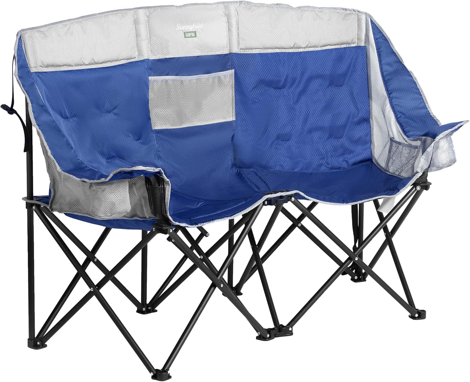 SUNNYFEEL Folding Double Camping Chair Oversized Loveseat for Adults