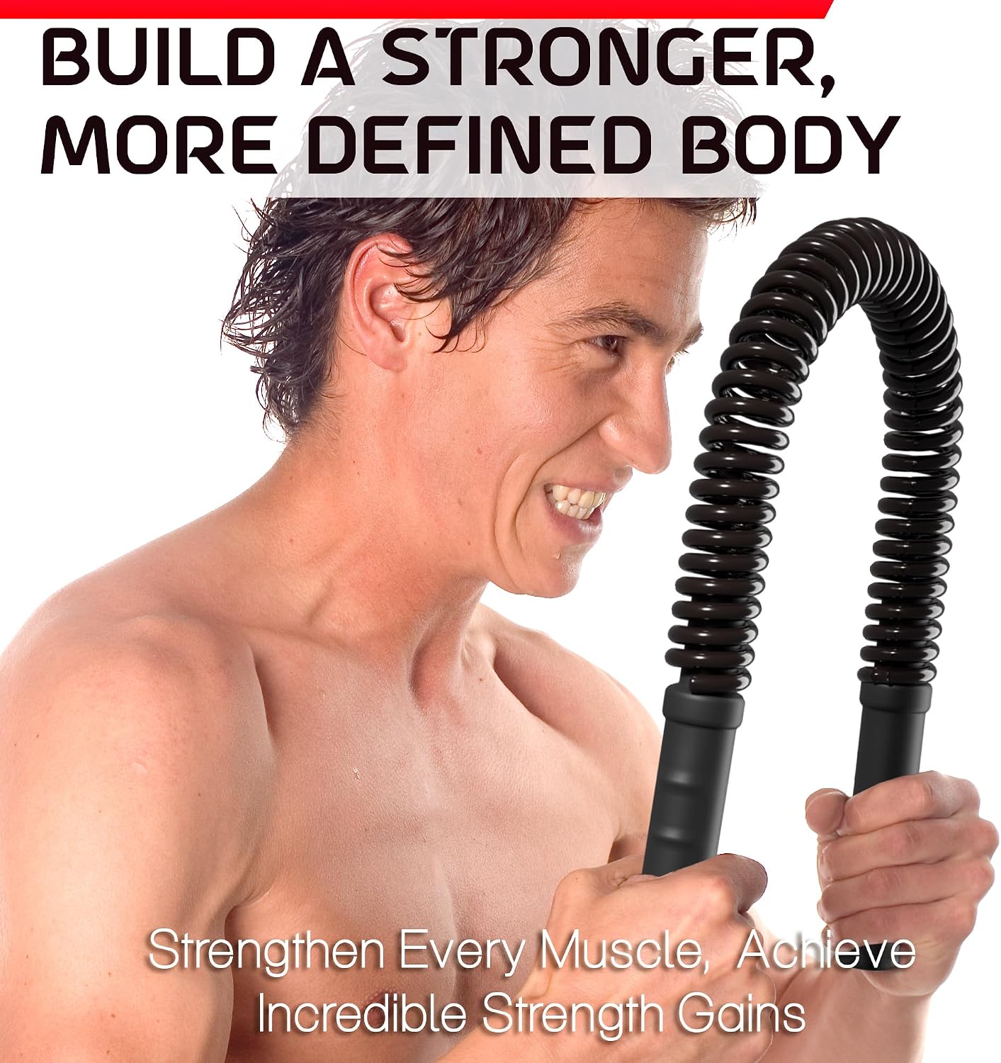 Zenooze's Power Twister Flex Bar, The Ultimate Upper Body Exercise Equipment for Strengthening Your Chest Workout, Shoulders, Biceps, Arms