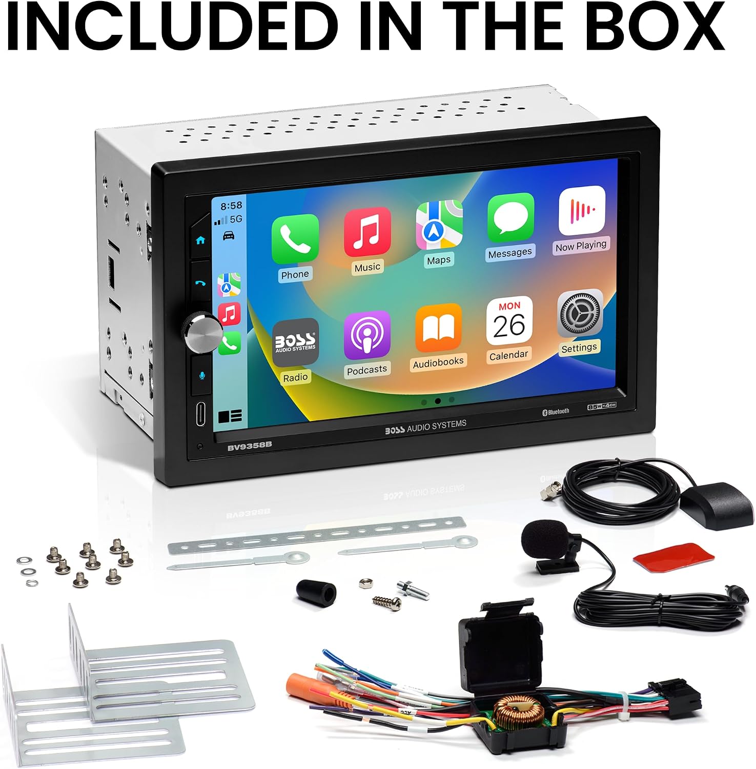 BOSS Audio Systems BV9364B Car Stereo, Hands-Free Calling, Double DIN