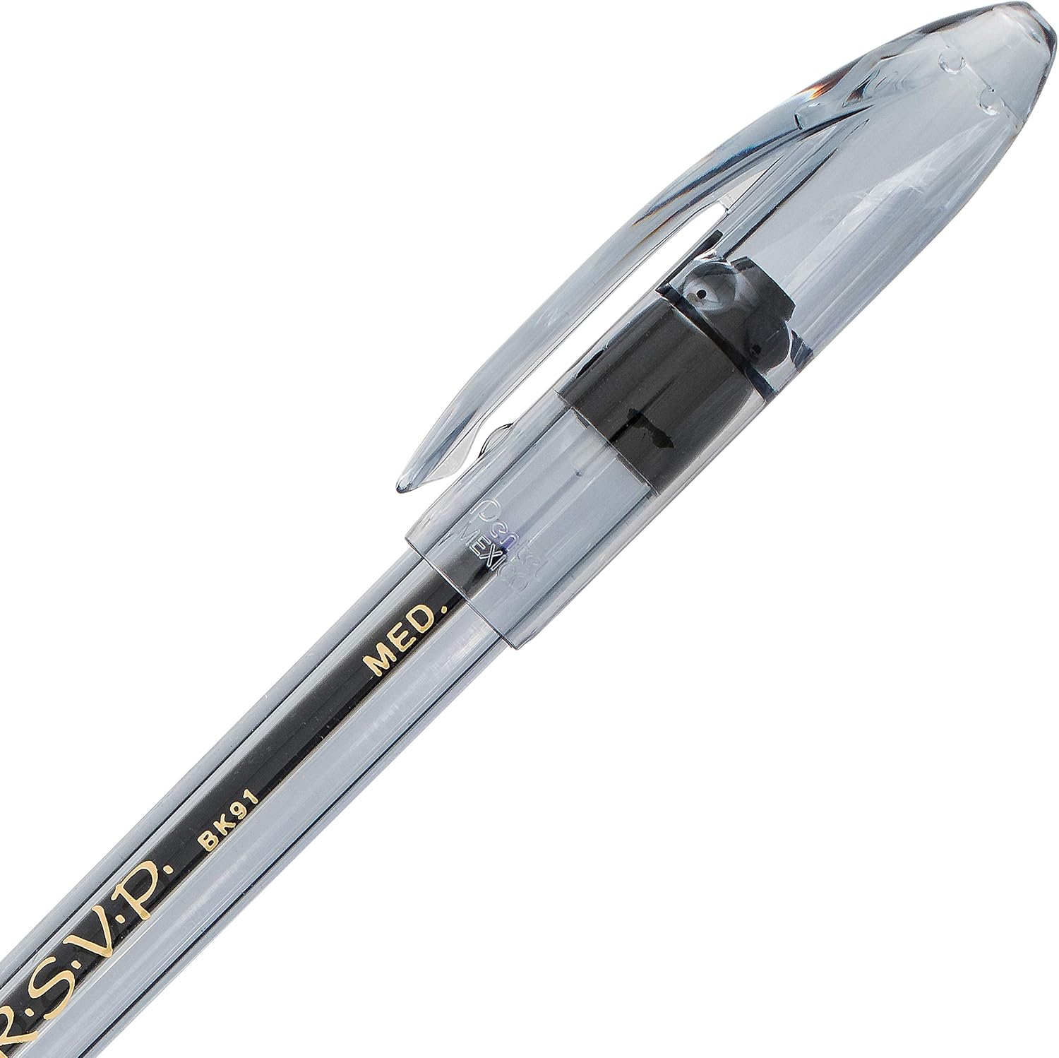 Pentel RSVP Ballpoint Pen, (1.0mm), Medium Line, Assorted Ink, Pack of 8 (BK91CRBP8M)