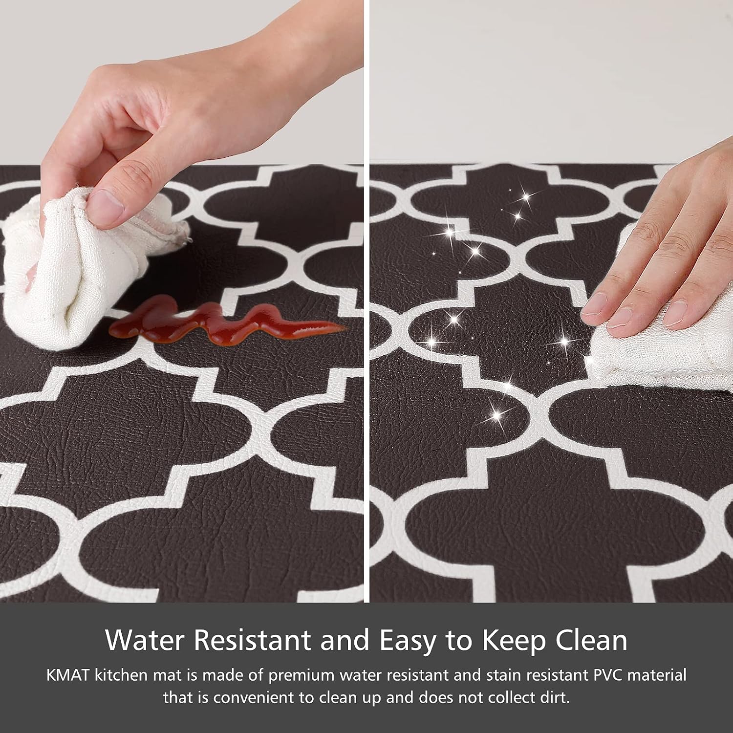 KMAT Kitchen Mat Set of 2,Cushioned Anti-Fatigue Kitchen Mats for Floor