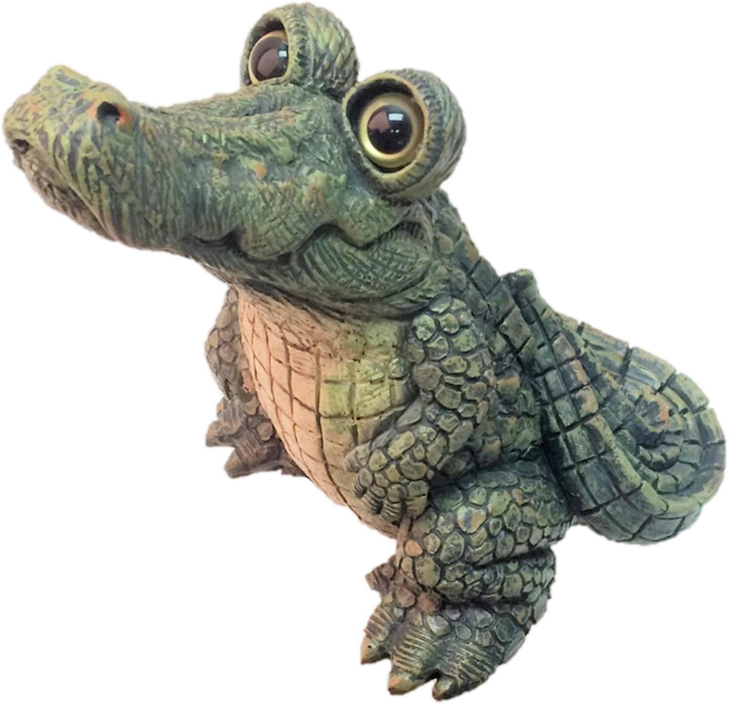 Toad Hollow Extra Large Standing Gator Home & Garden Alligator Statue 15.5" H
