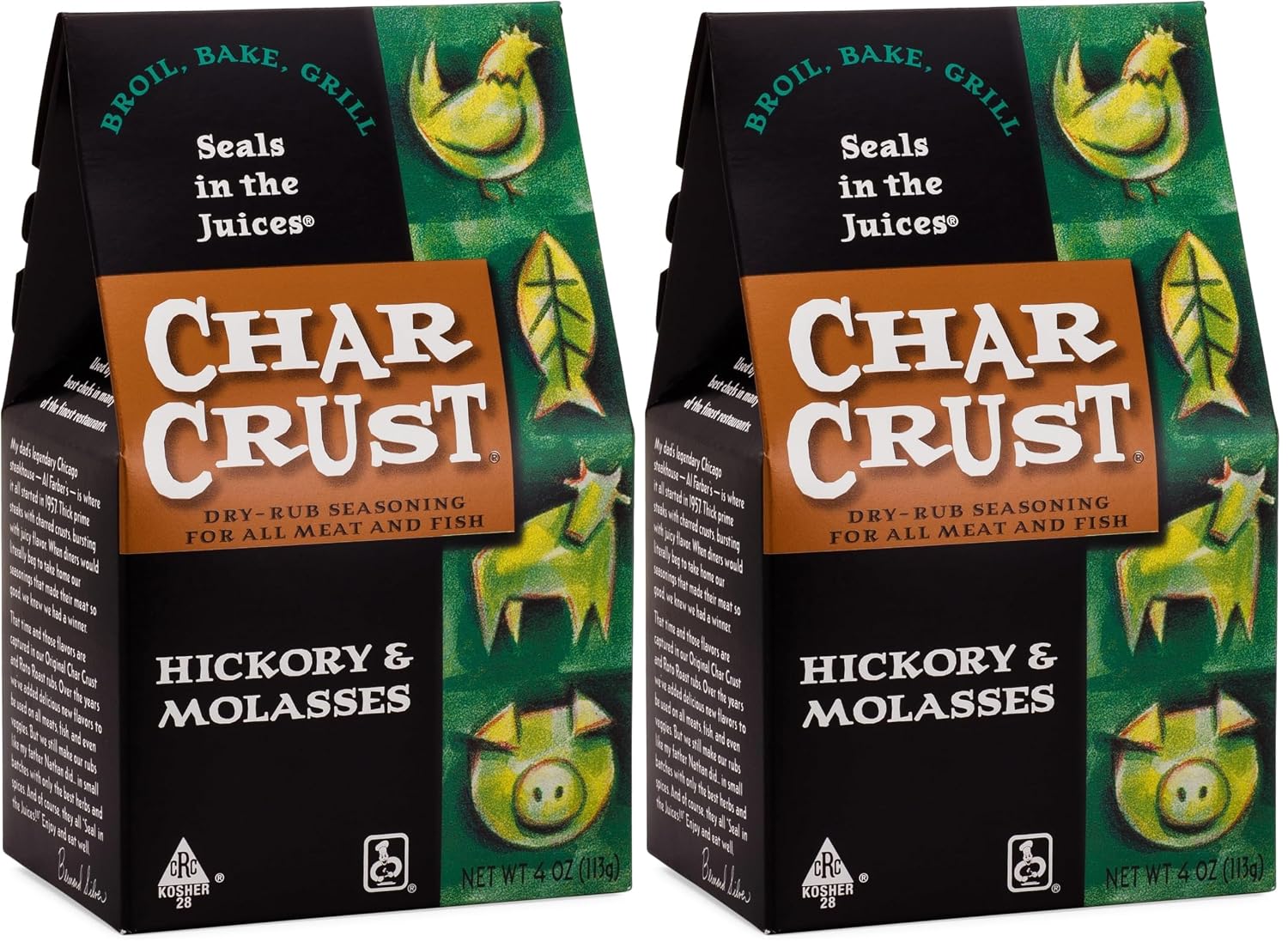 Char Crust Dry-Rub Seasoning, Hickory and Molasses, 4 Oz (Pack of 1)