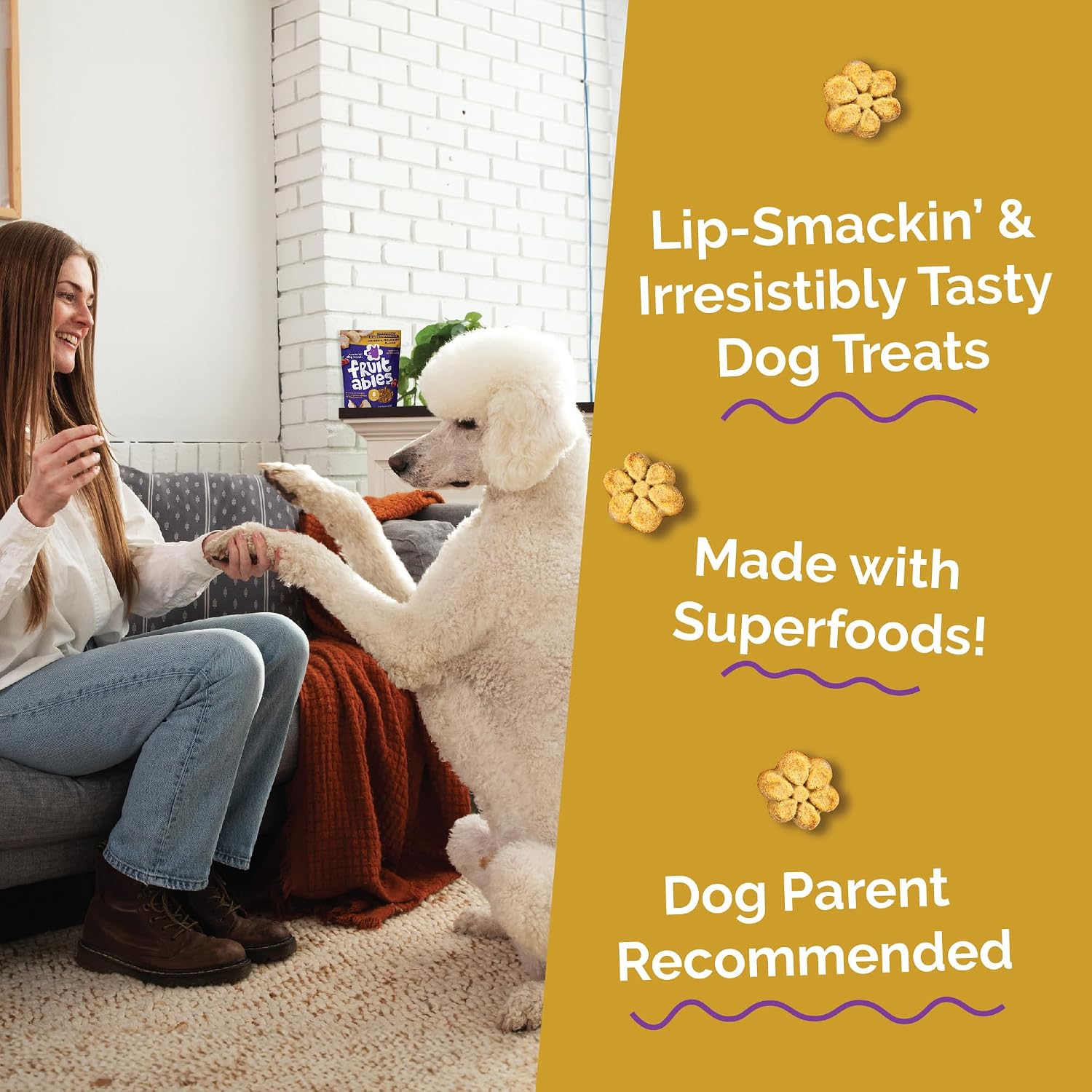 Fruitables Baked Dog Treats, Low Calorie Treats, Pumpkin & Banana, 7oz | Healthy Dog Treats, Training Treats, Crunchy Dog Biscuits, Limited Ingredient Recipe, Healthy Puppy Snacks, Made in USA