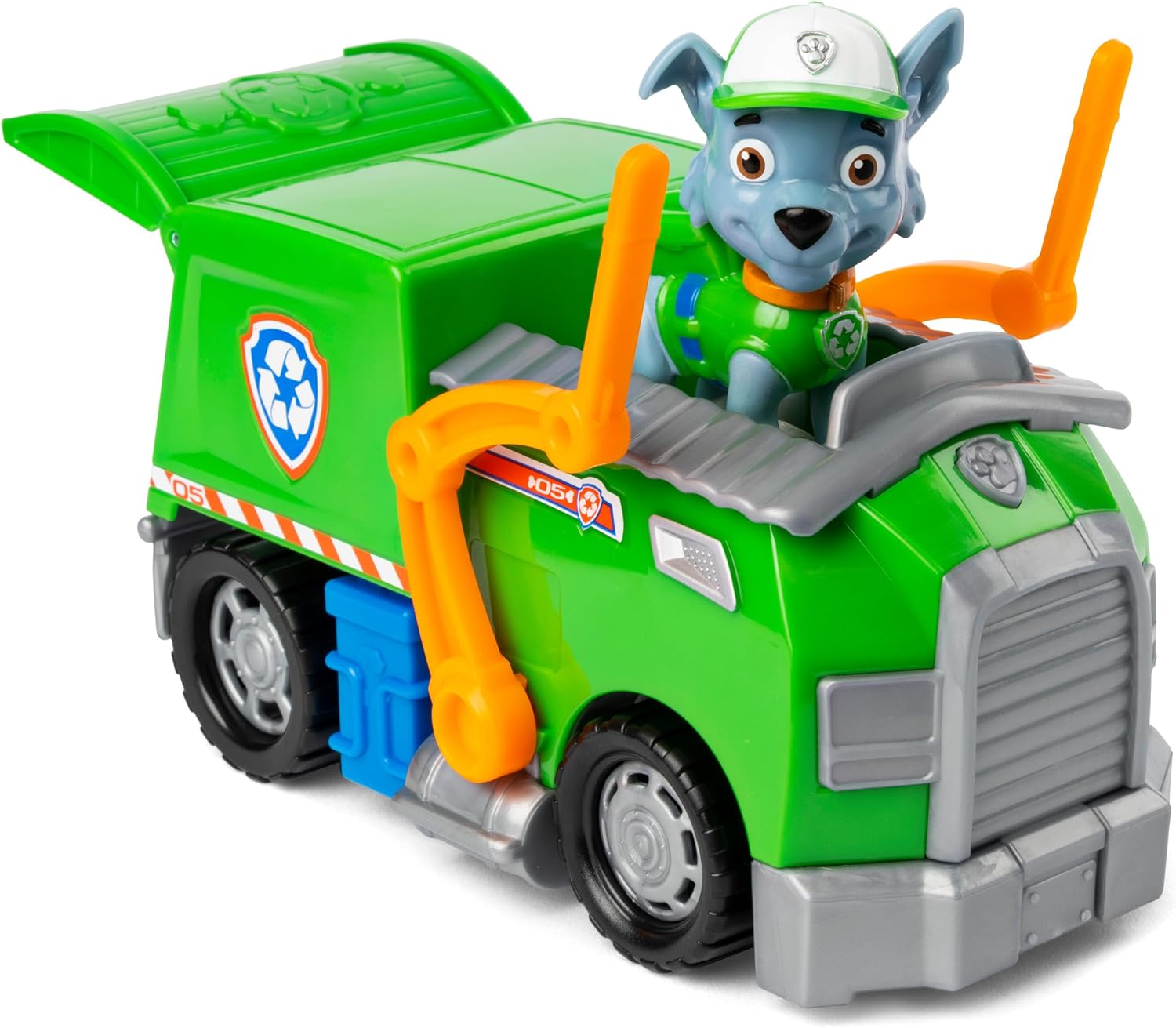 Paw Patrol, Rocky’s Recycle Truck Vehicle with Collectible Figure, Preschool Toys for Boys & Girls Ages 3 and Up