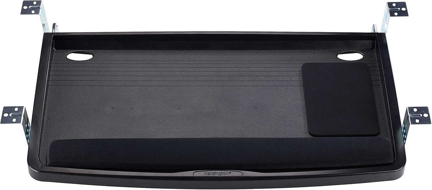 Kensington Keyboard Tray Under Desk, SmartFit Ergonomic Slide-Out Keyboard Drawer with Cable Management, Extra-Wide Height Adjustable Keyboard Holder