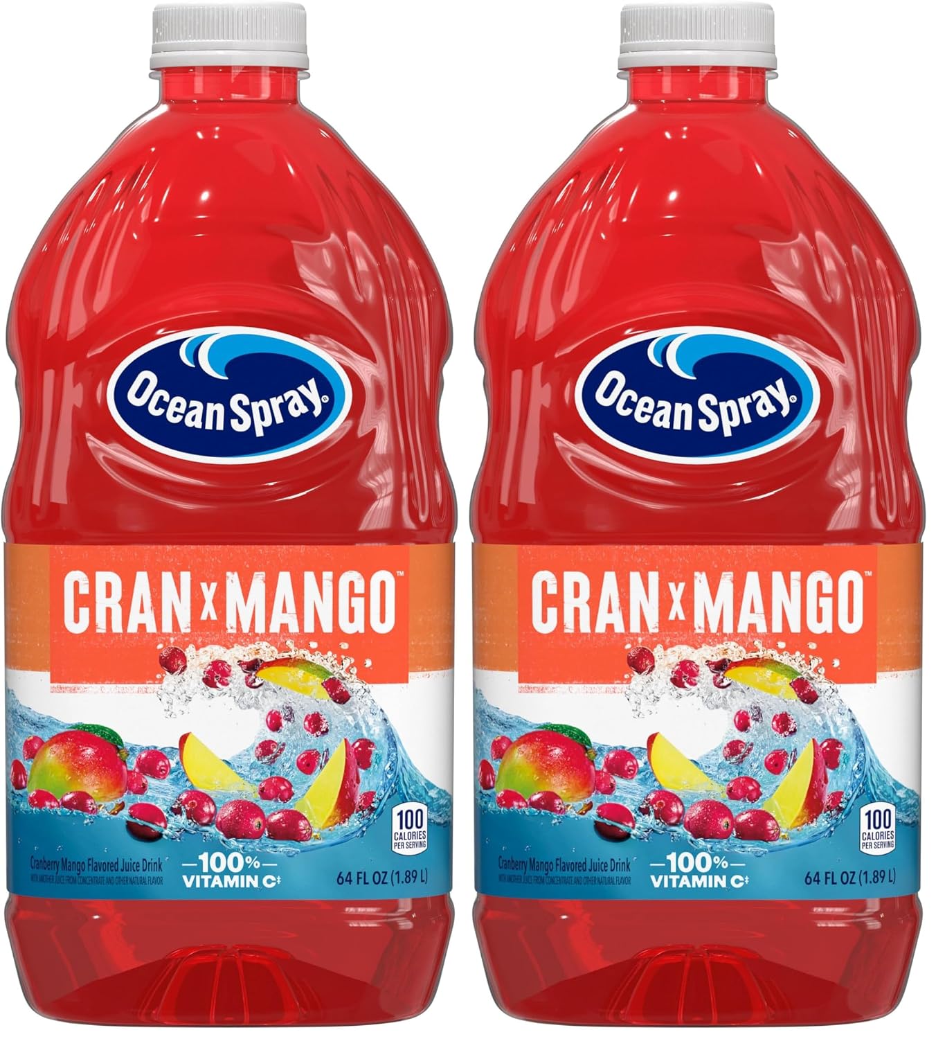 Ocean Spray® Cran-Apple™ Juice Drink, 64 Ounce Bottle, 8 Count | Ocean Spray® Cran-Apple™ Juice Drink, Made with Real Fruit Juice, 64 Fluid Ounce Bottle