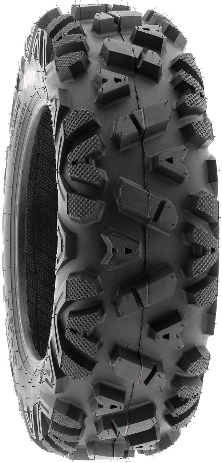SunF ATV Tires 25x10-12 UTV Tire 25x10x12 All Terrain Off-Road Mud Tires, 6 Ply Tubeless