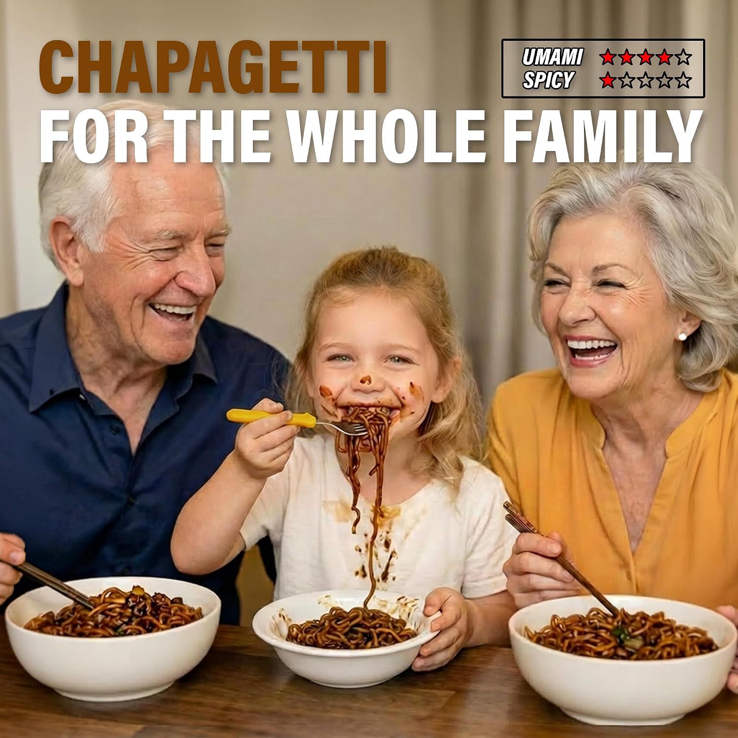 Nongshim Chapagetti, Black Bean Jajangmyeon Korean Ramen Noodles, 10 Pack | Black bean instant noodles with roasted chunjang sauce, onion-garlic notes