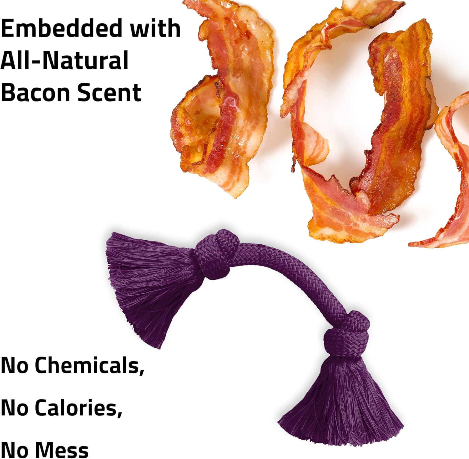 Playology Tug Rope Dog Toys for Large Breed Dogs - Jumbo, Beef Scent