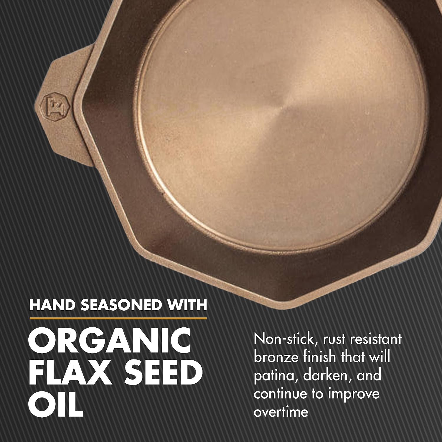 FINEX 12" Cast Iron Skillet with Lid, Versatile Cast Iron Pan, Cooking Pan Enhances Food Taste, Non-Stick Skillet, Modern Heirloom, Pre-Seasoned with Flaxseed Oil