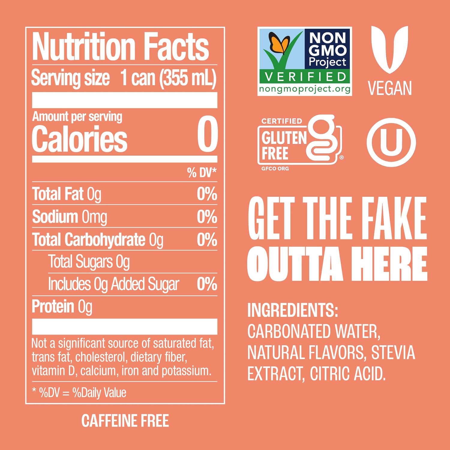 Zevia Zero Calorie Soda, Orange, 12 Ounce Cans (Pack of 6)