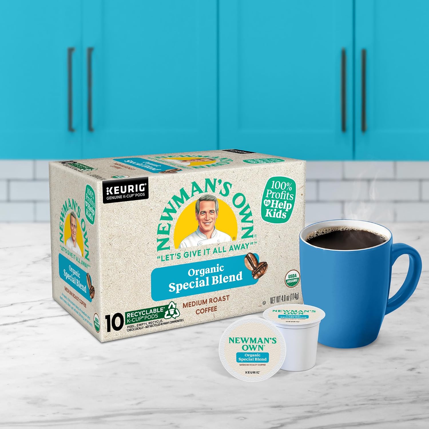 Newman's Own Organics Special Blend Keurig Single-Serve K-Cup Pods, Medium Roast Coffee, 96 Count