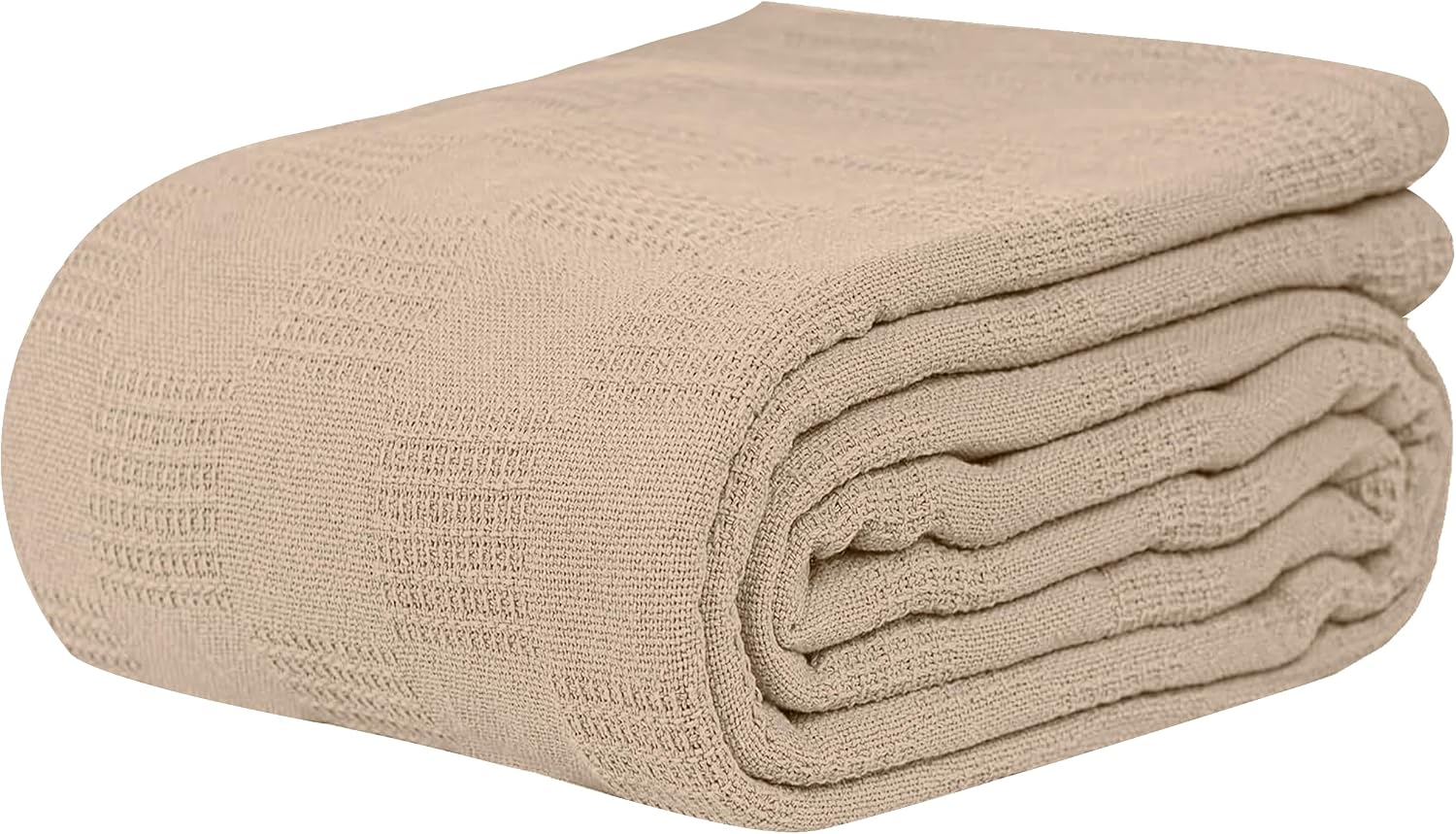 Linteum Textile Hospital Thermal SNAGLESS Spread Blanket, 100% Cotton (74x100 in, Blue)
